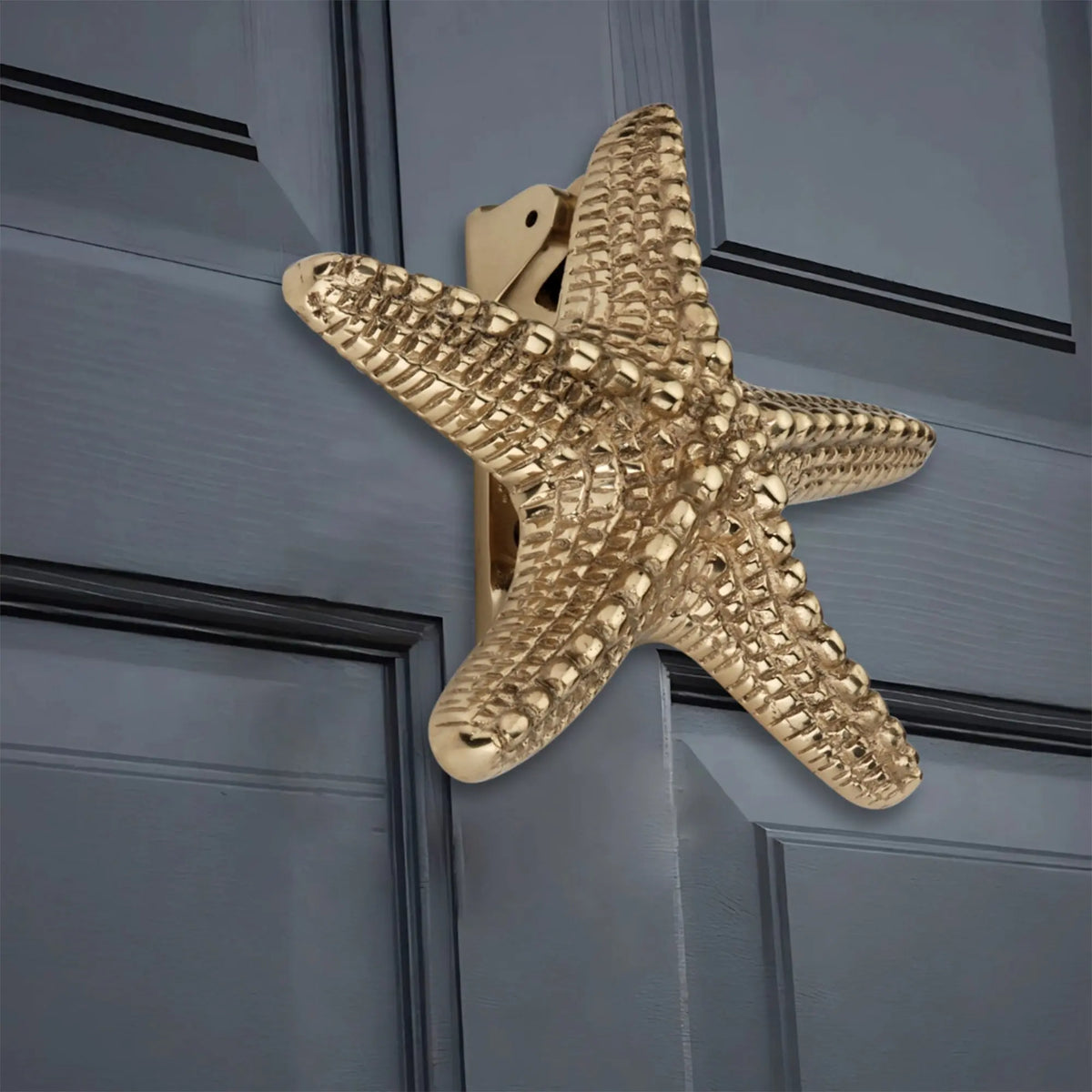 Starfish Door Knocker Polished Brass Spira