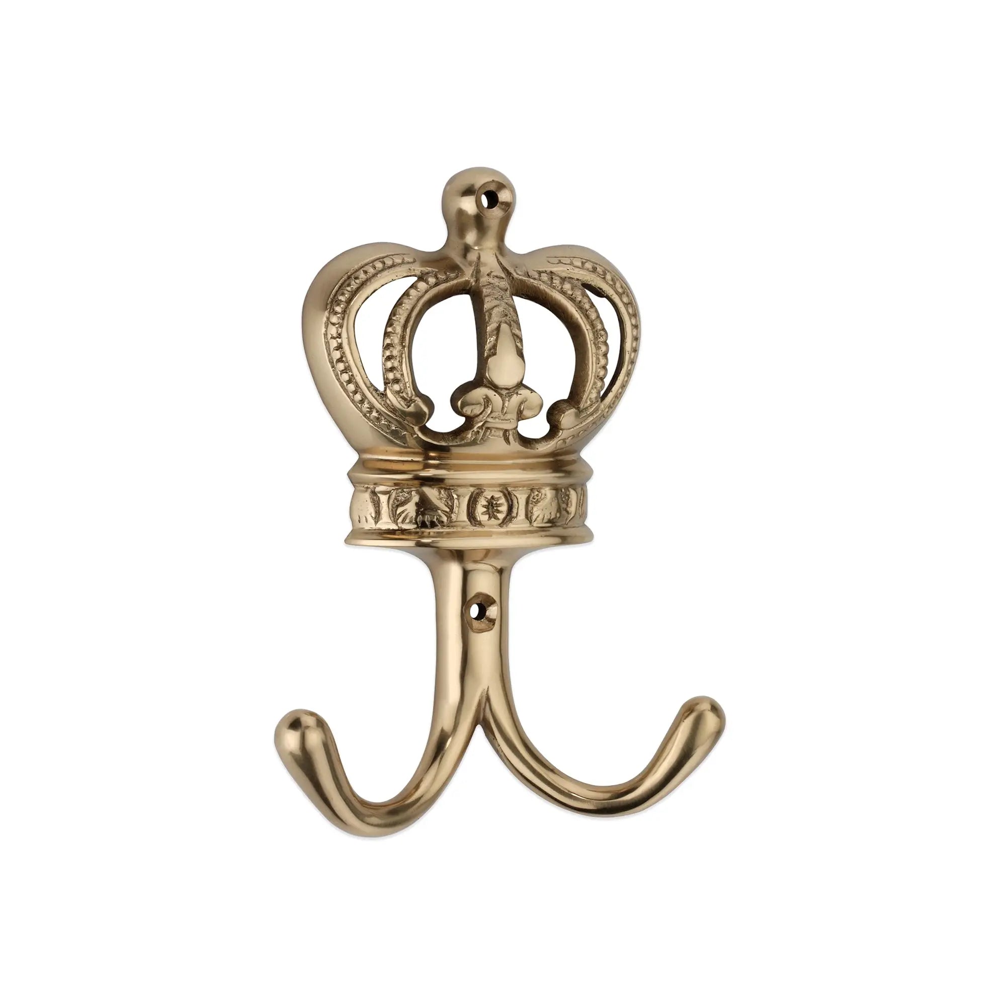 Crown Hook Polished Brass Spira