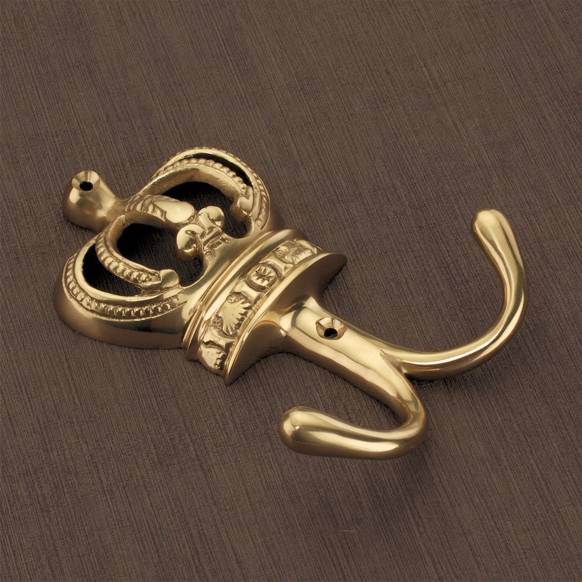 Crown Hook Polished Brass Spira