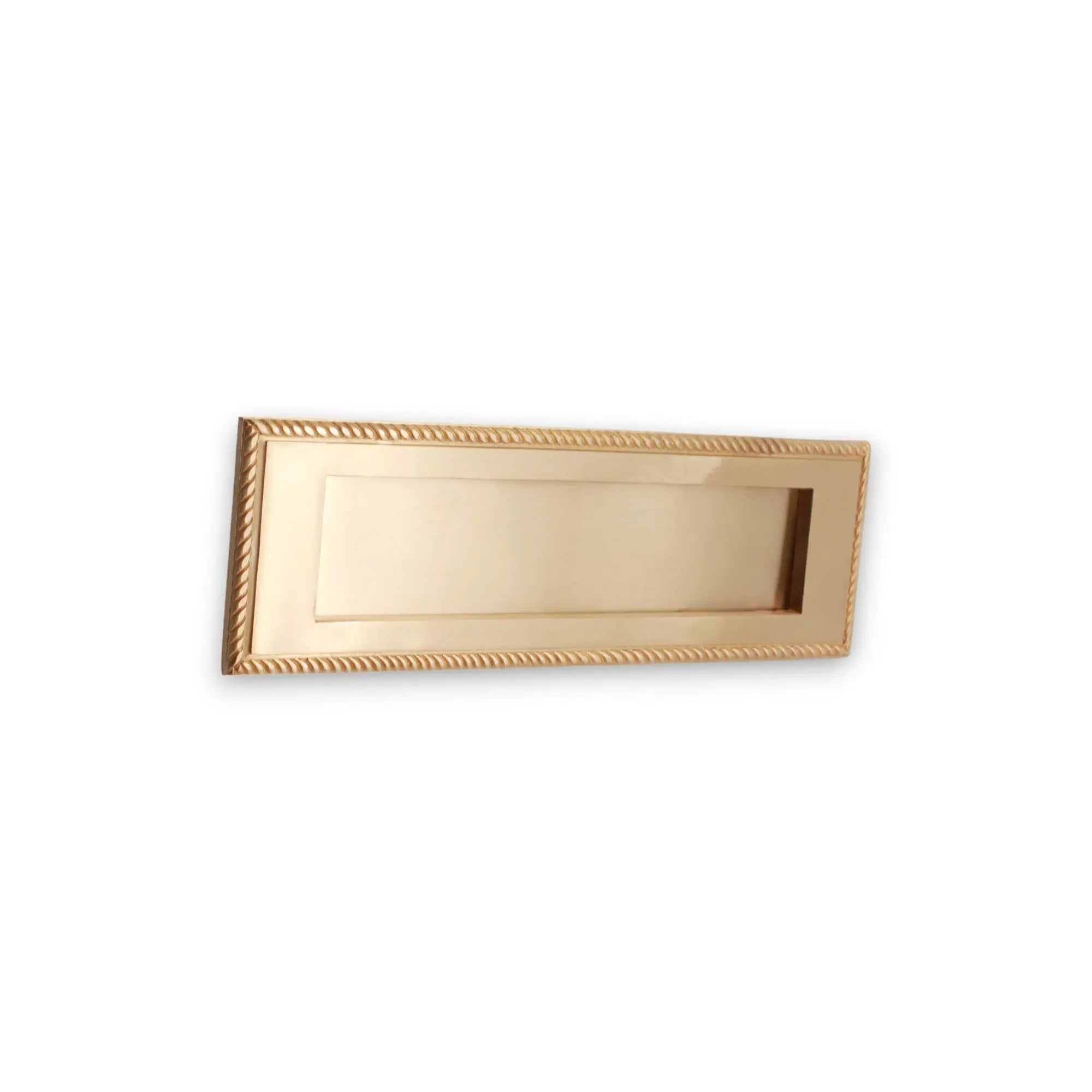 Georgian Letter Plate 250mm Satin Brass Spira