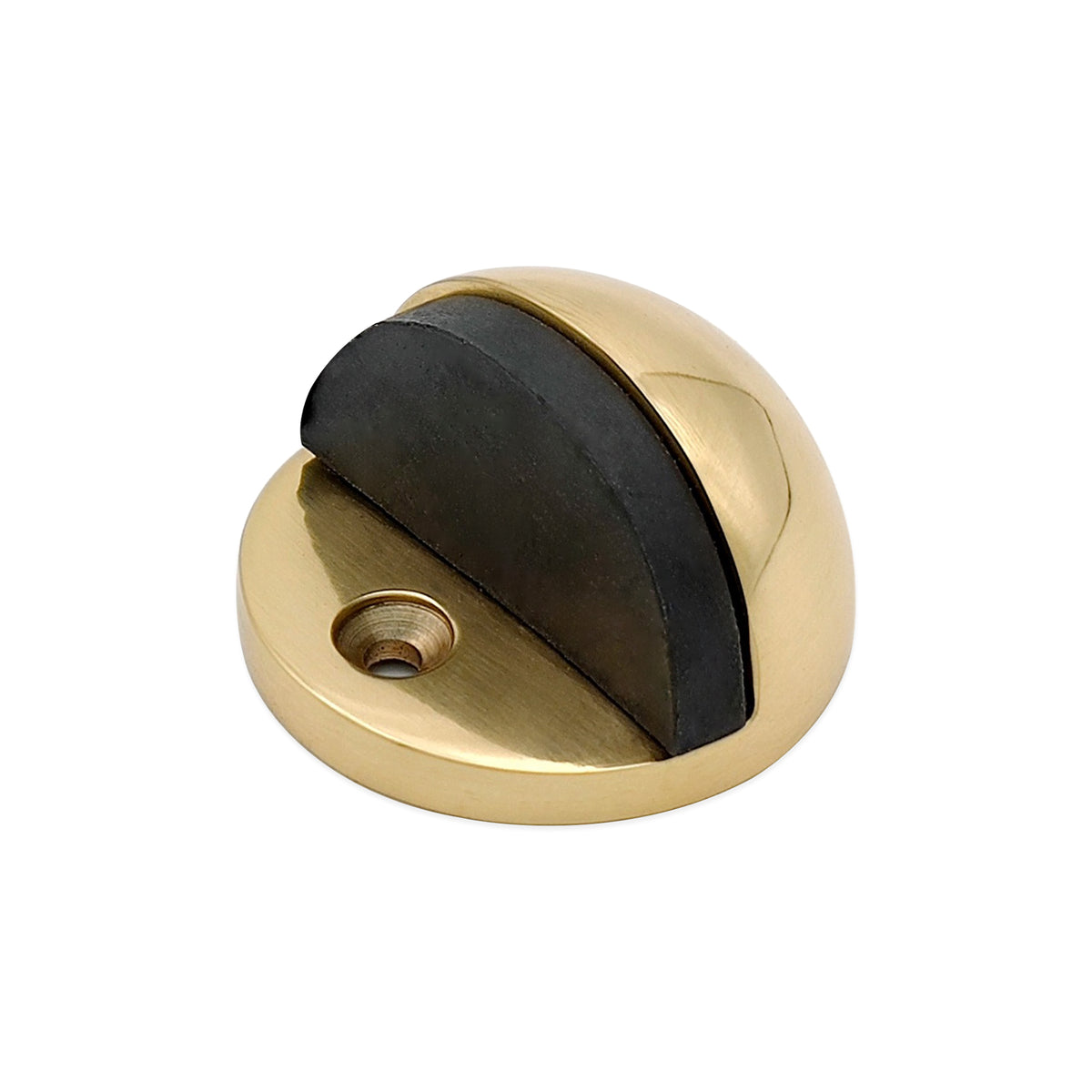 Half Moon Door Stopper Polished Brass