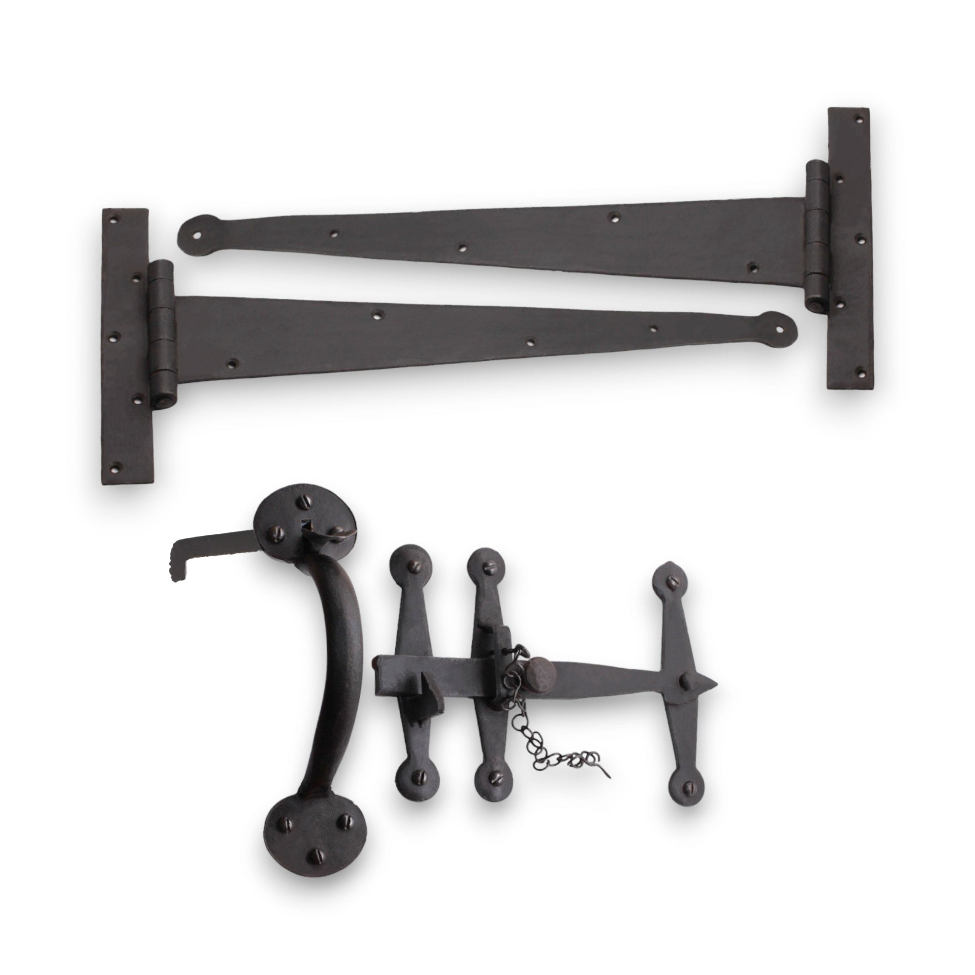 Heavy Duty Handforged Door Hardware Kit Beeswax