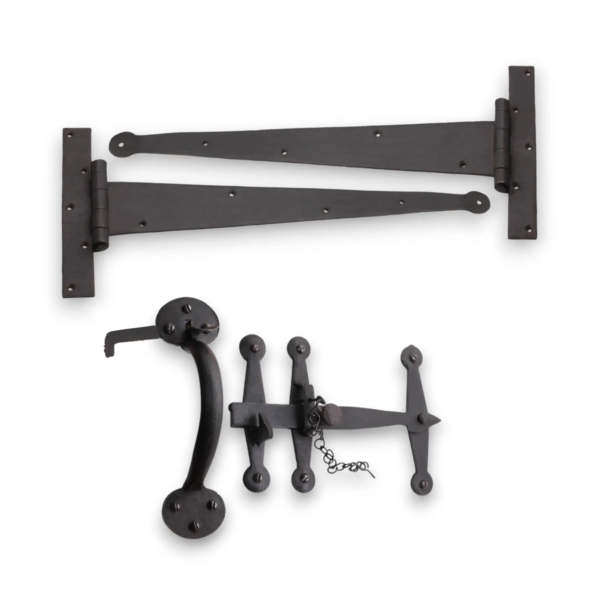 Heavy Duty Handforged Door Hardware Kit Beeswax Spira