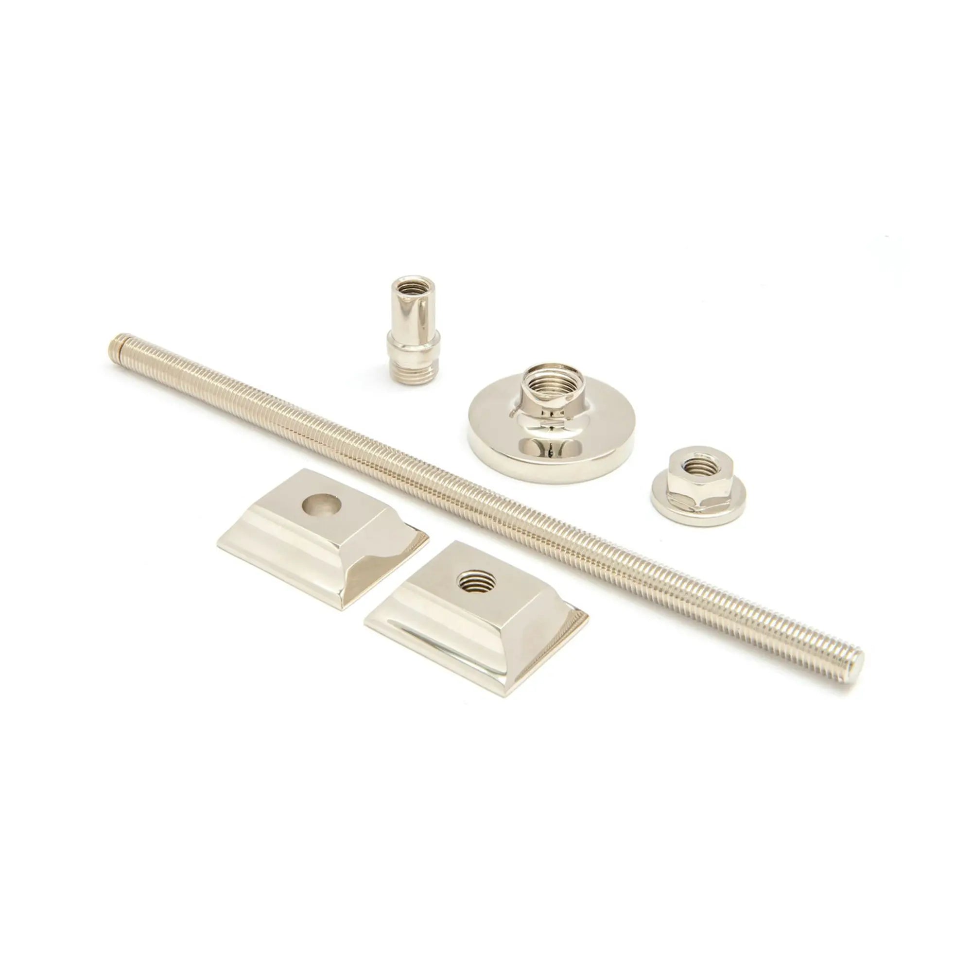 Cast Iron Radiator Brass Wall Stay Bracket Polished Nickel Spira