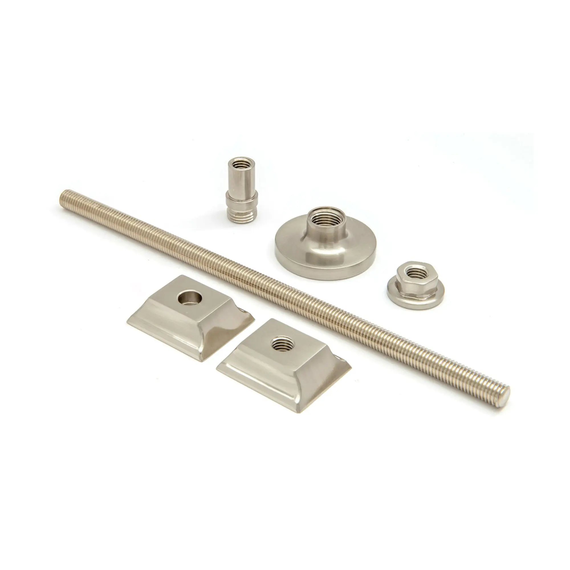 Cast Iron Radiator Brass Wall Stay Bracket Satin Nickel Spira