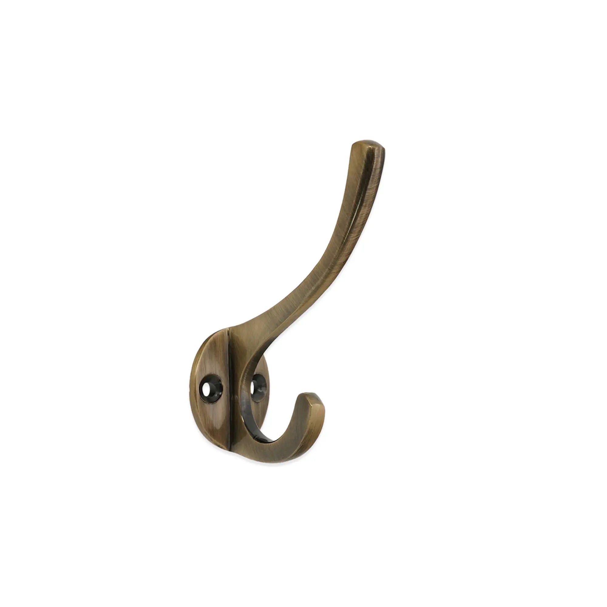 Victorian Coat Hook 87mm Antique Brass Spira