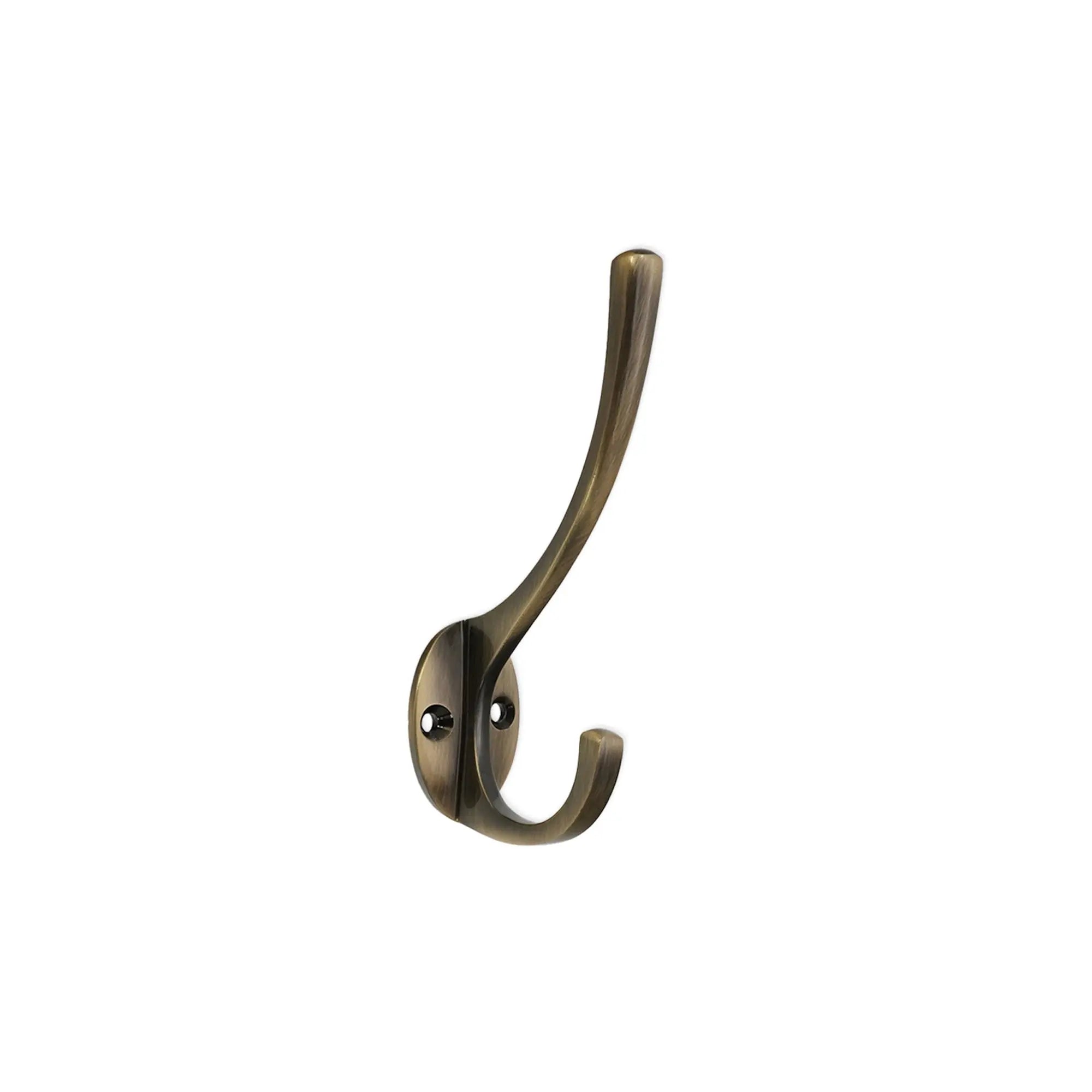 Victorian Coat Hook 115mm Antique Brass Spira