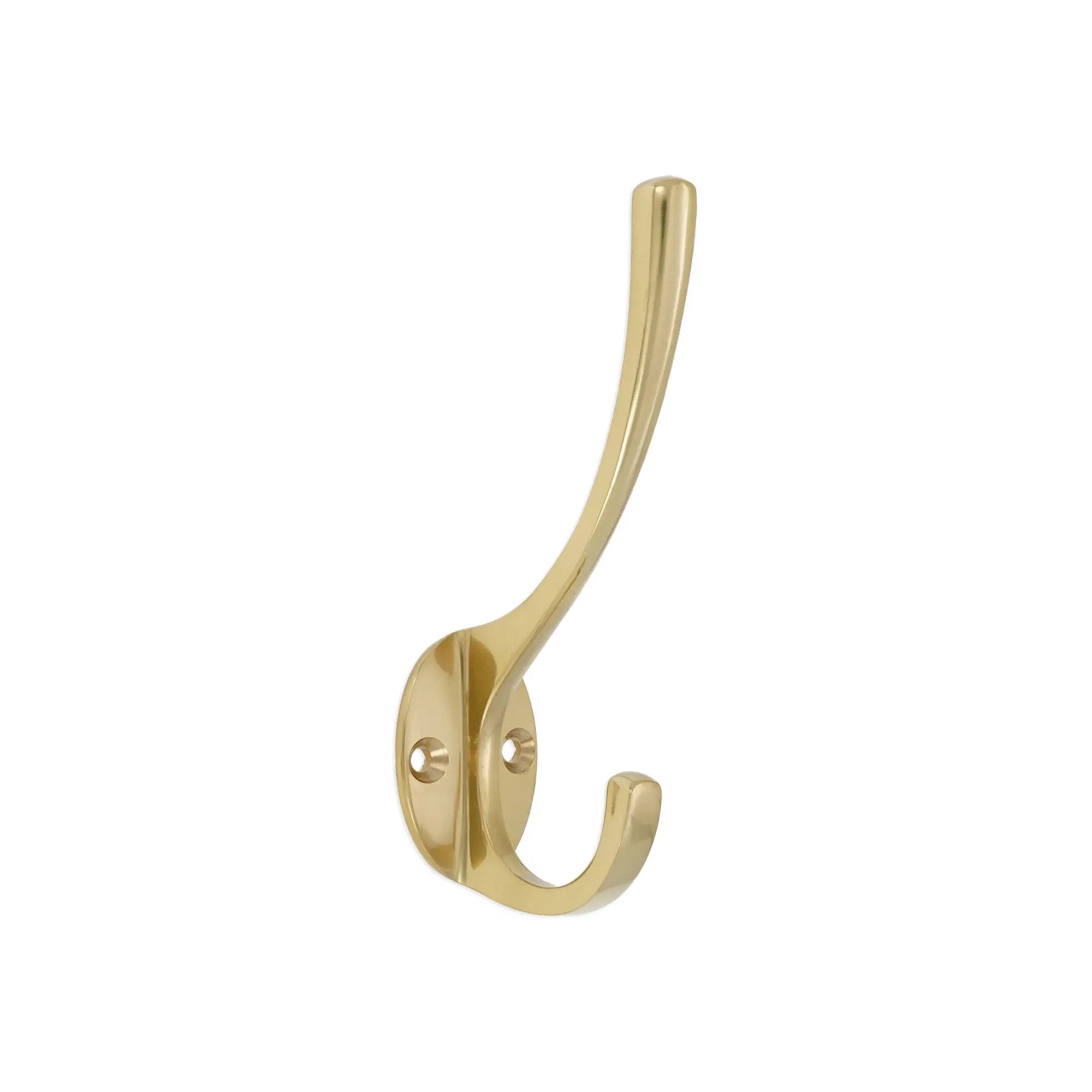 Victorian Coat Hook 115mm Polished Brass Spira