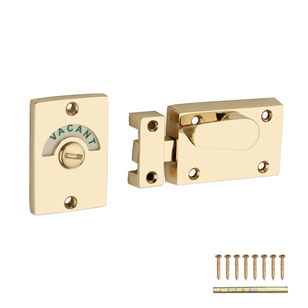 Indicator Bolt Latch Polished Brass