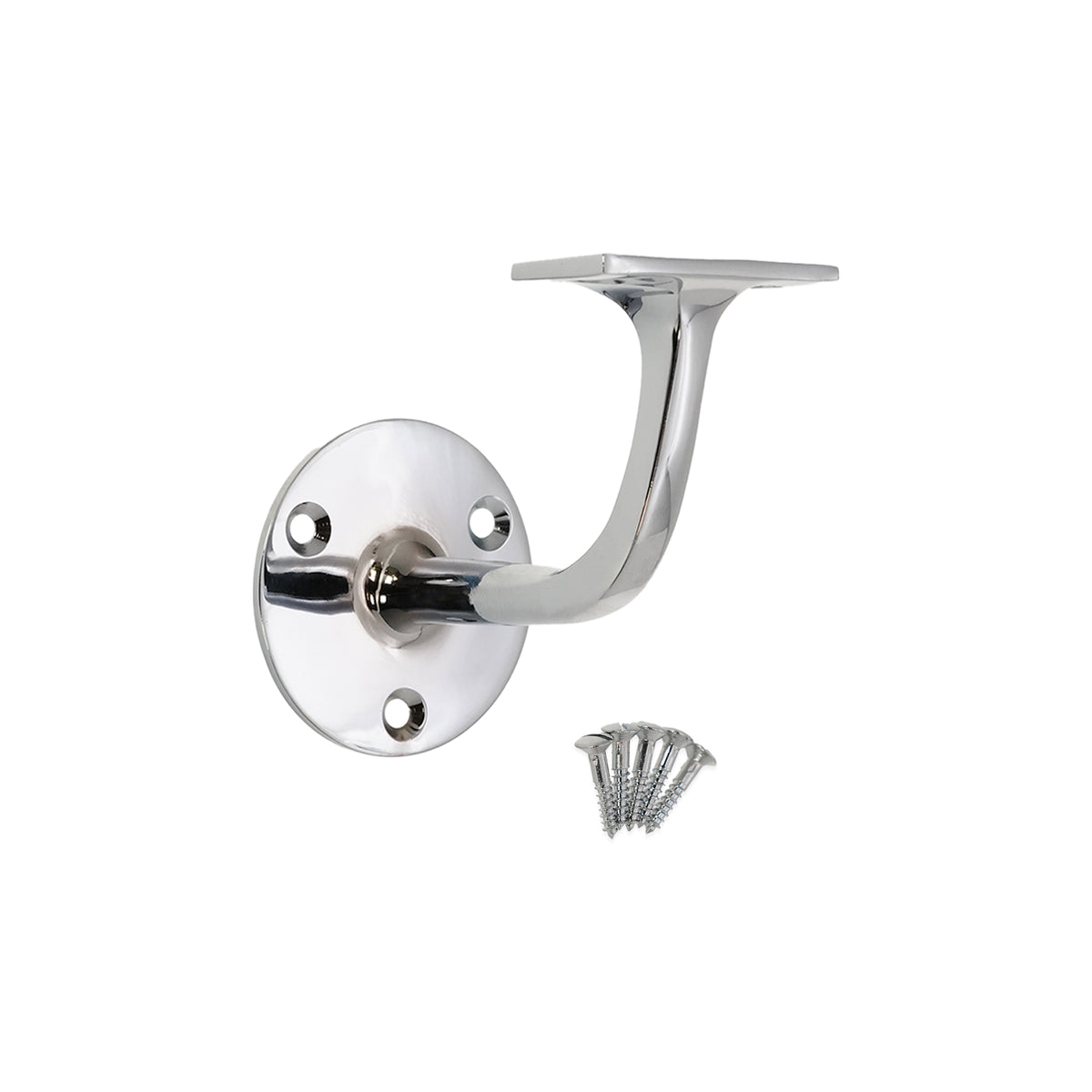 Brass Handrail Bracket Polished Chrome