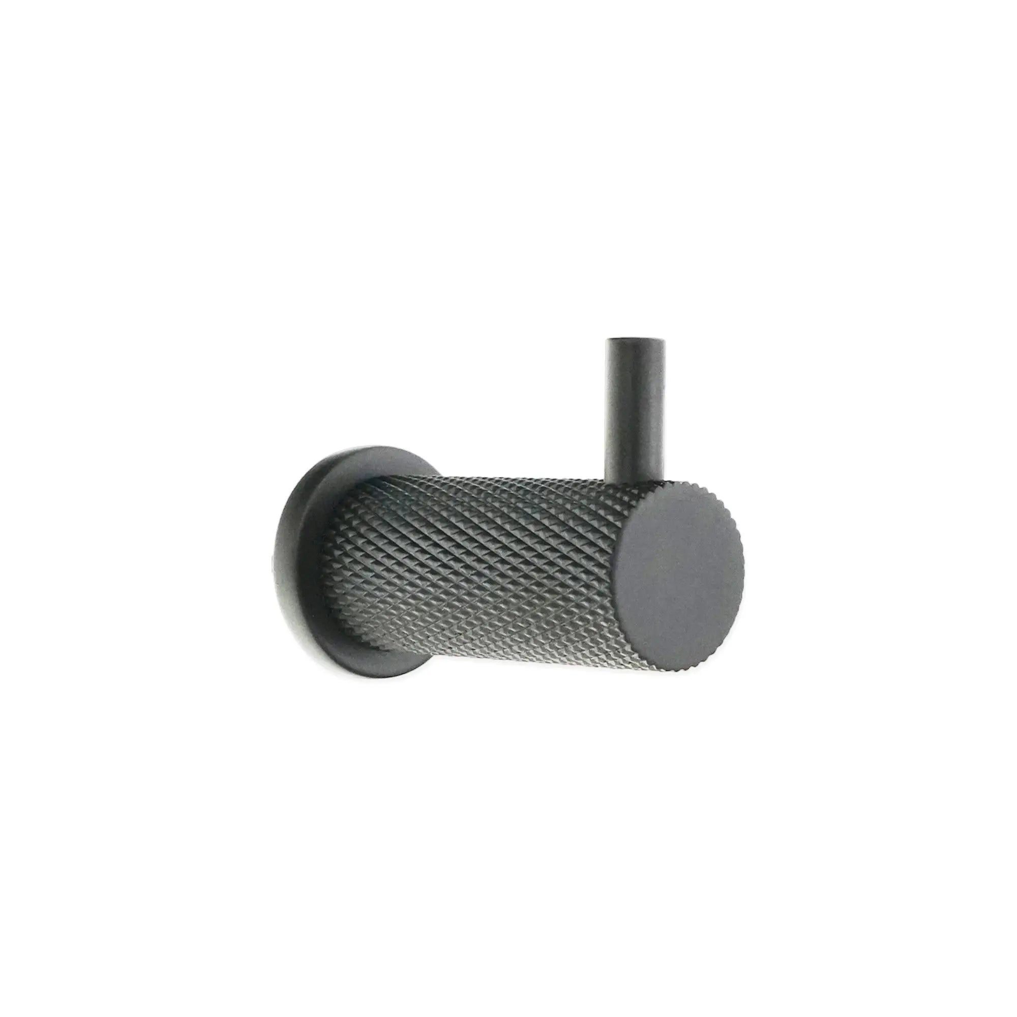 Jewel Knurlmond Coat Hook Matt Black Spira