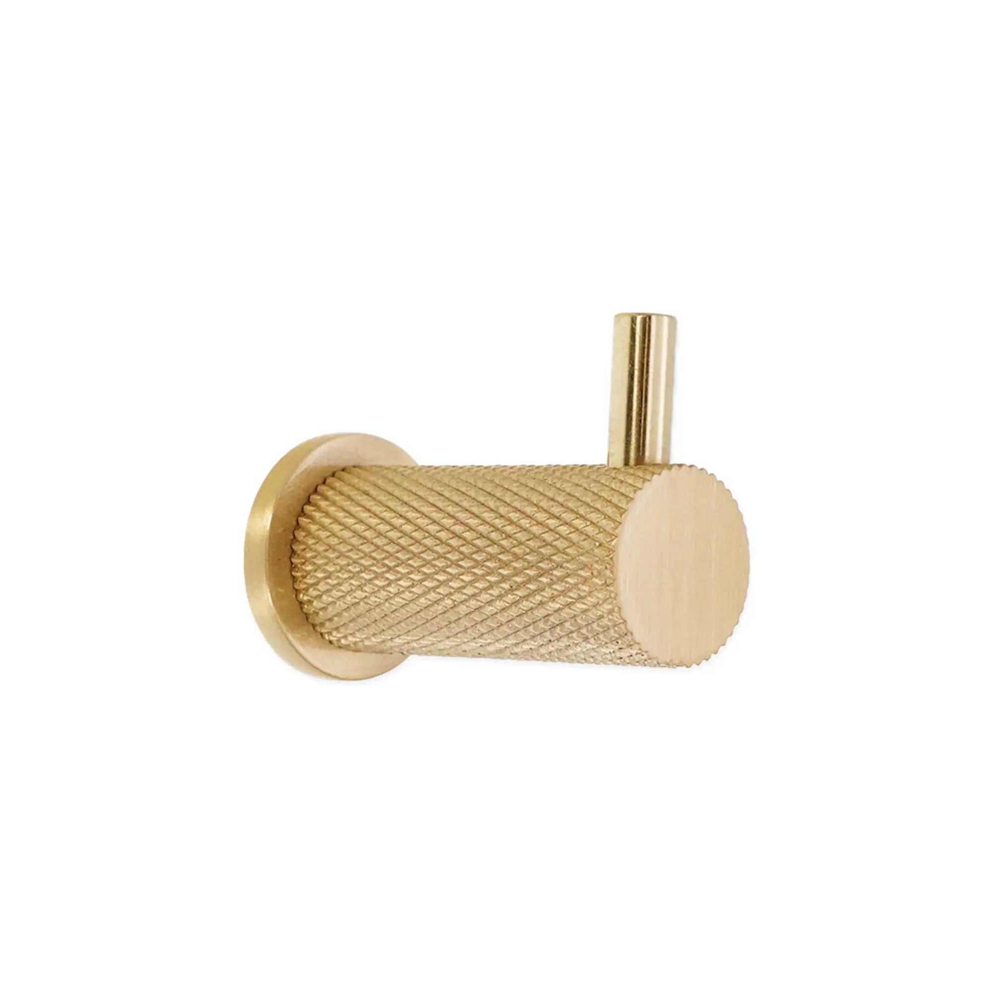 Jewel Knurlmond Coat Hook Satin Brass Spira