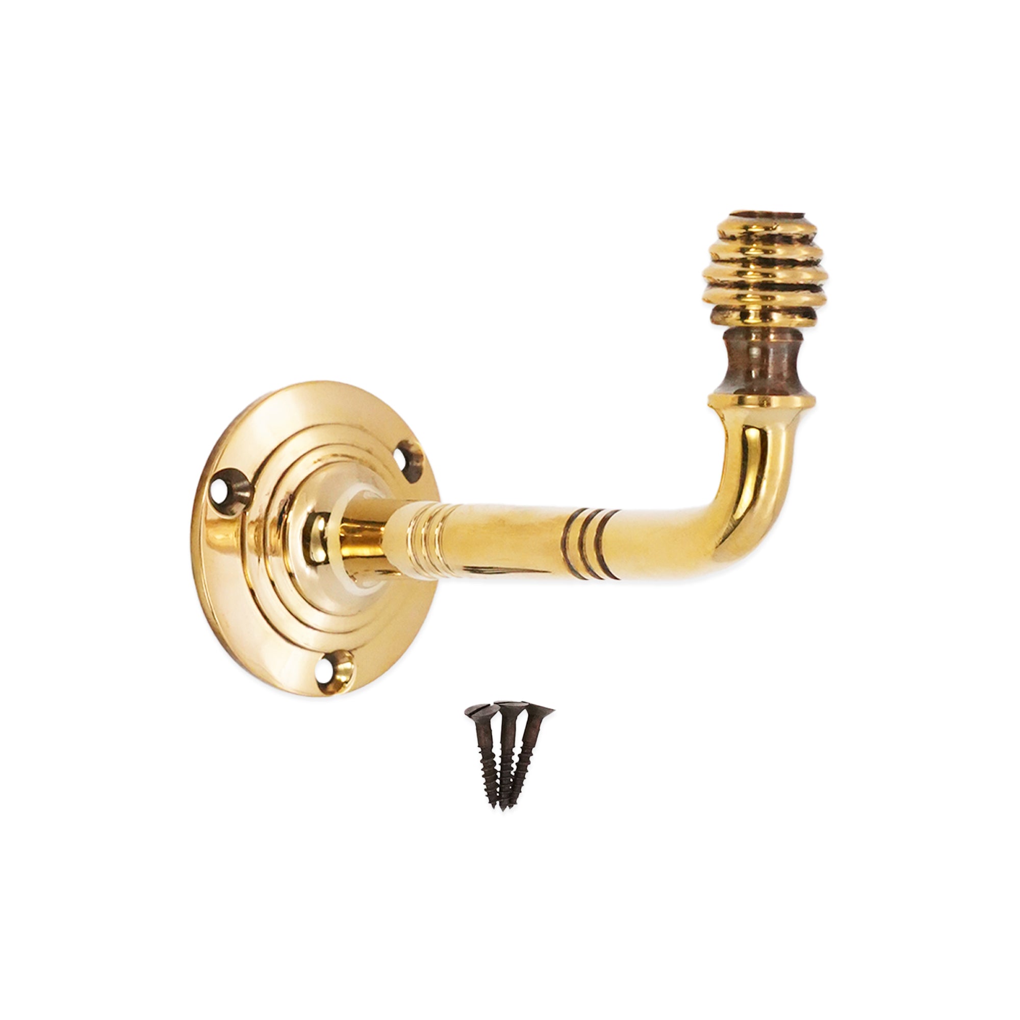 Beehive Large Coat Hook Aged Brass