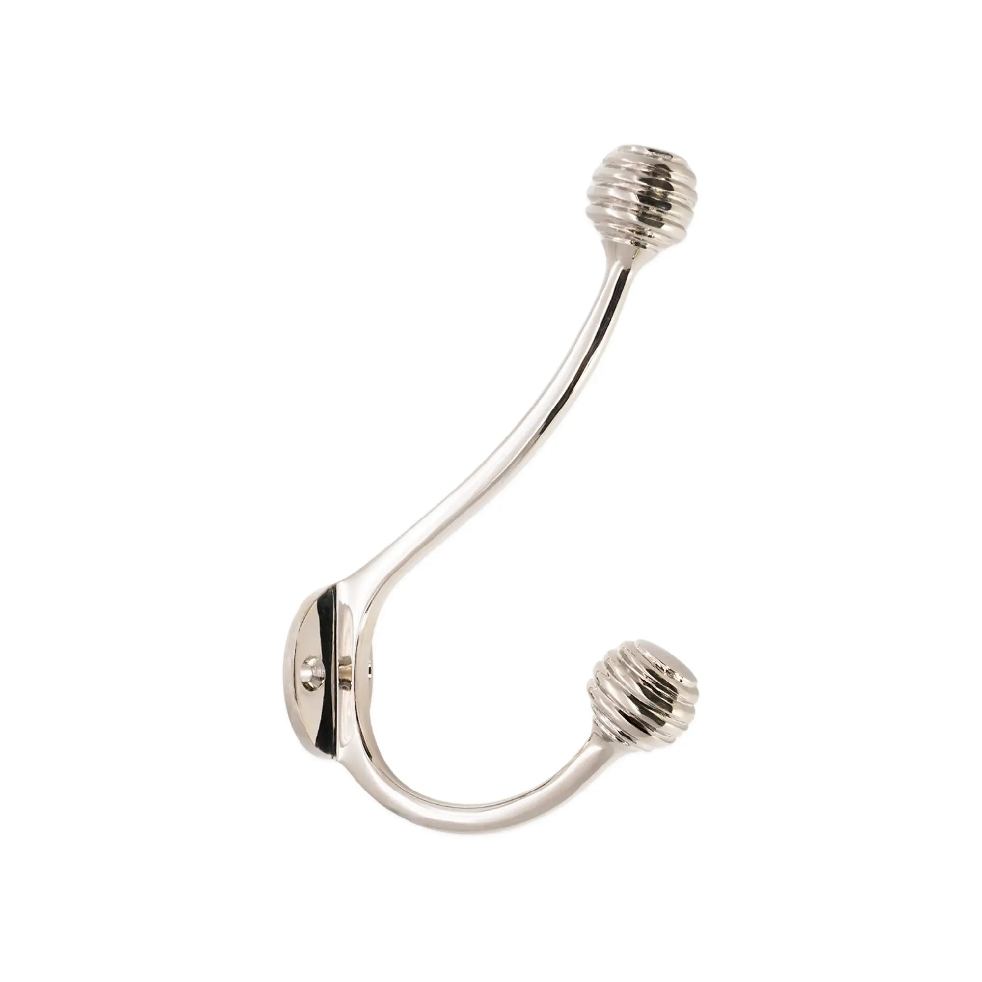 Beehive Twin Coat Hook Polished Nickel Spira