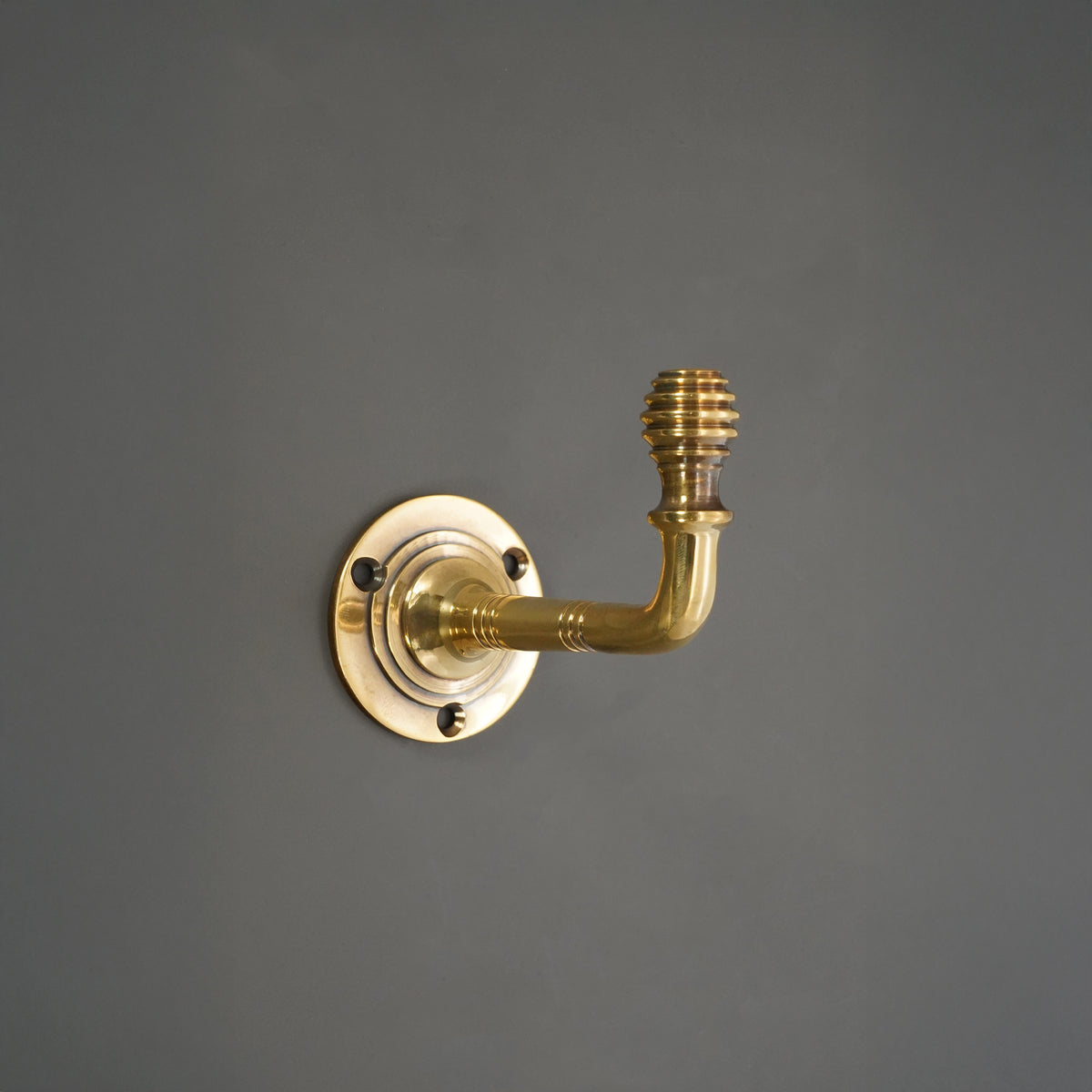 Beehive Small Coat Hook Aged Brass
