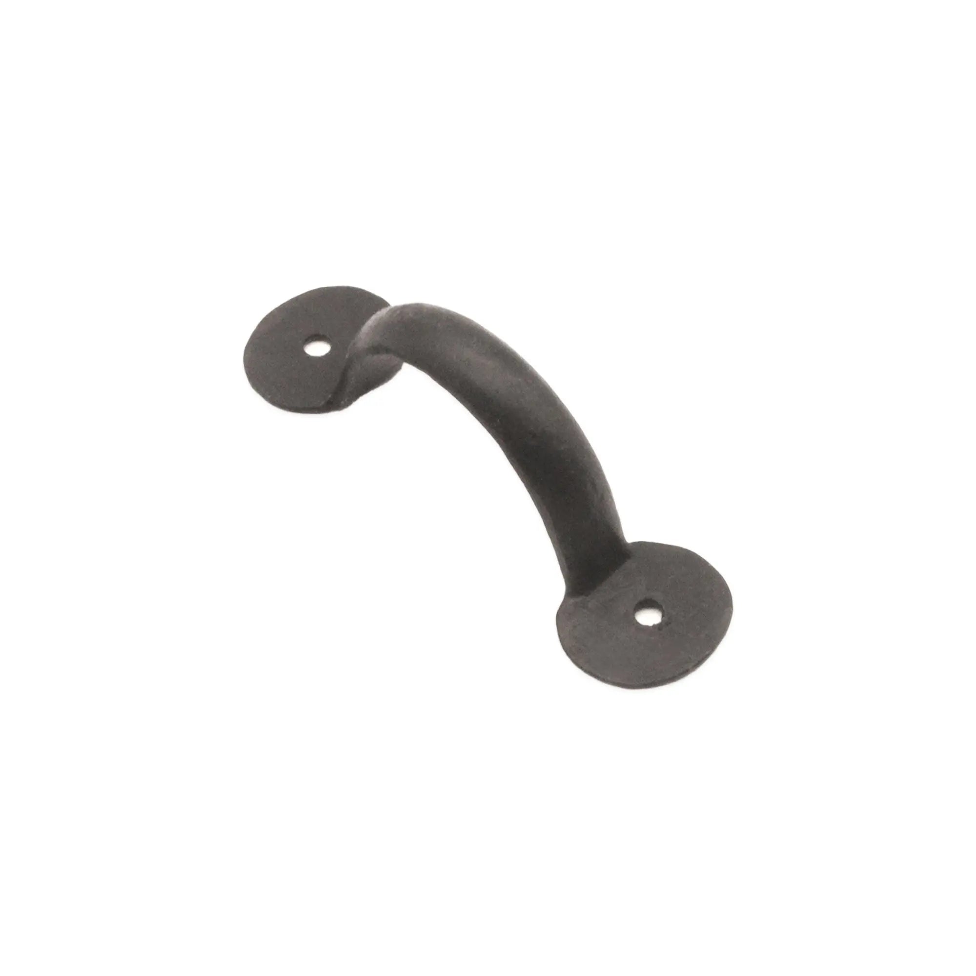 Iron Door Handle Penny End 4" - 100mm Beeswax Spira