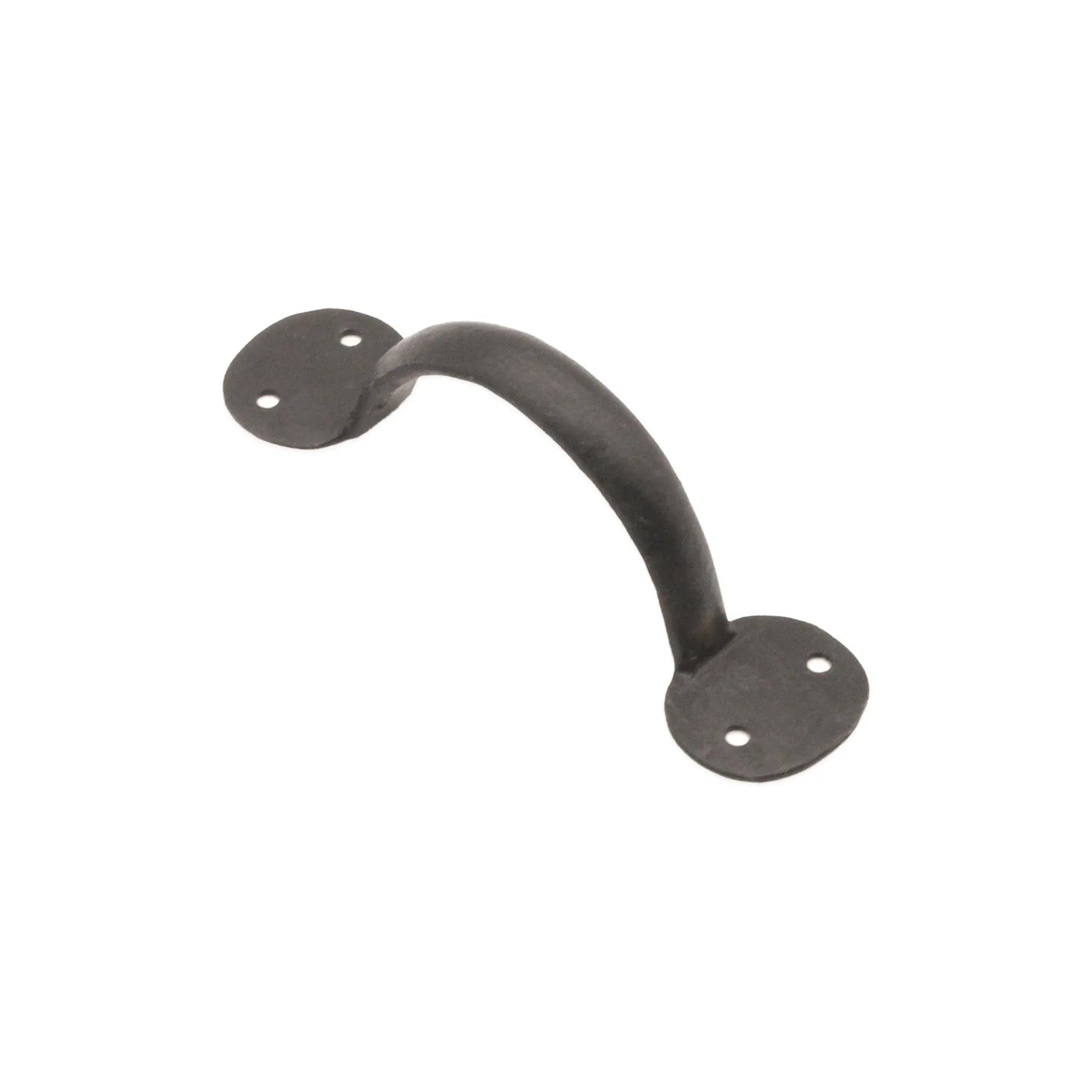 Iron Door Handle Penny End 6" - 150mm Beeswax Spira