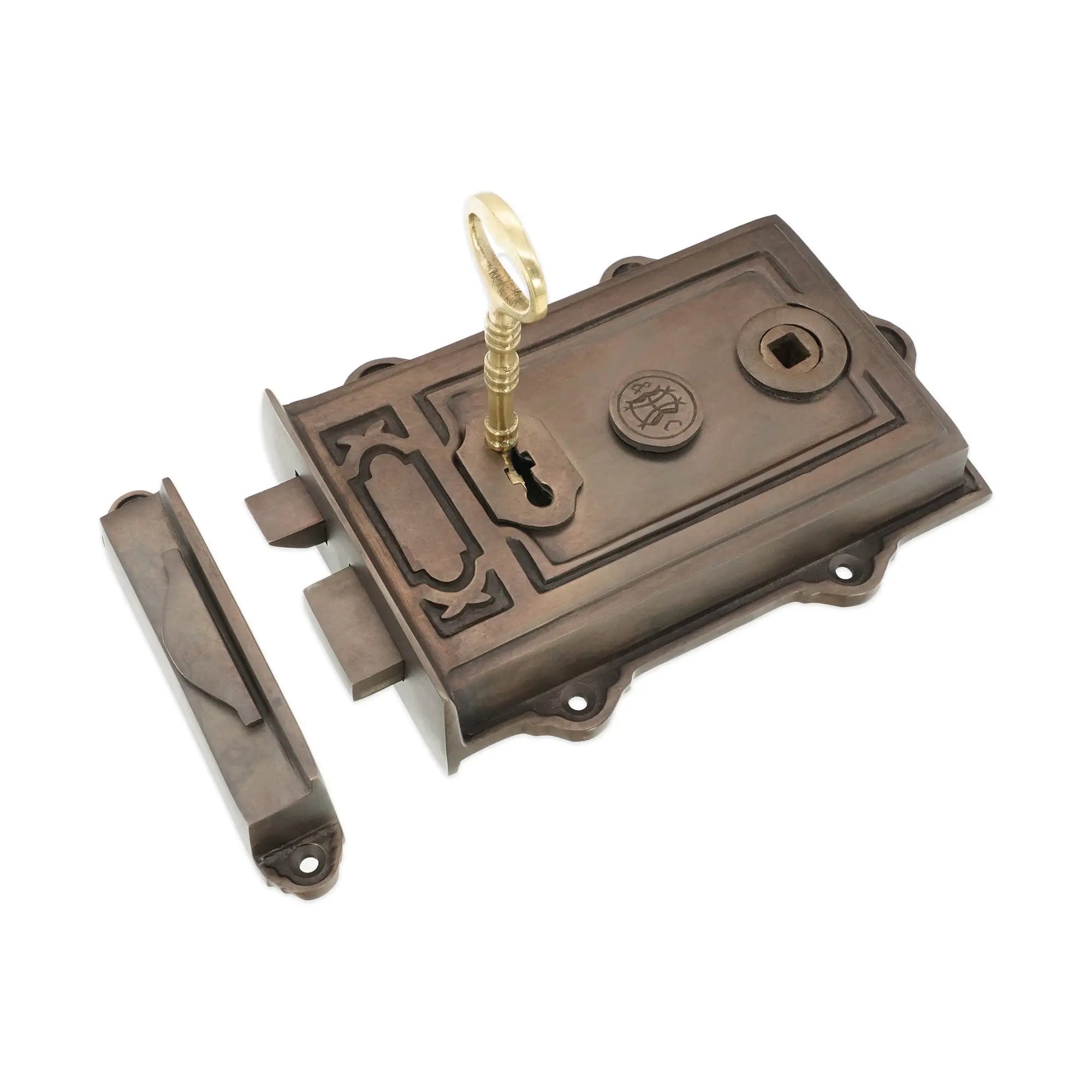 Davenport Rim Lock Aged Bronze Spira