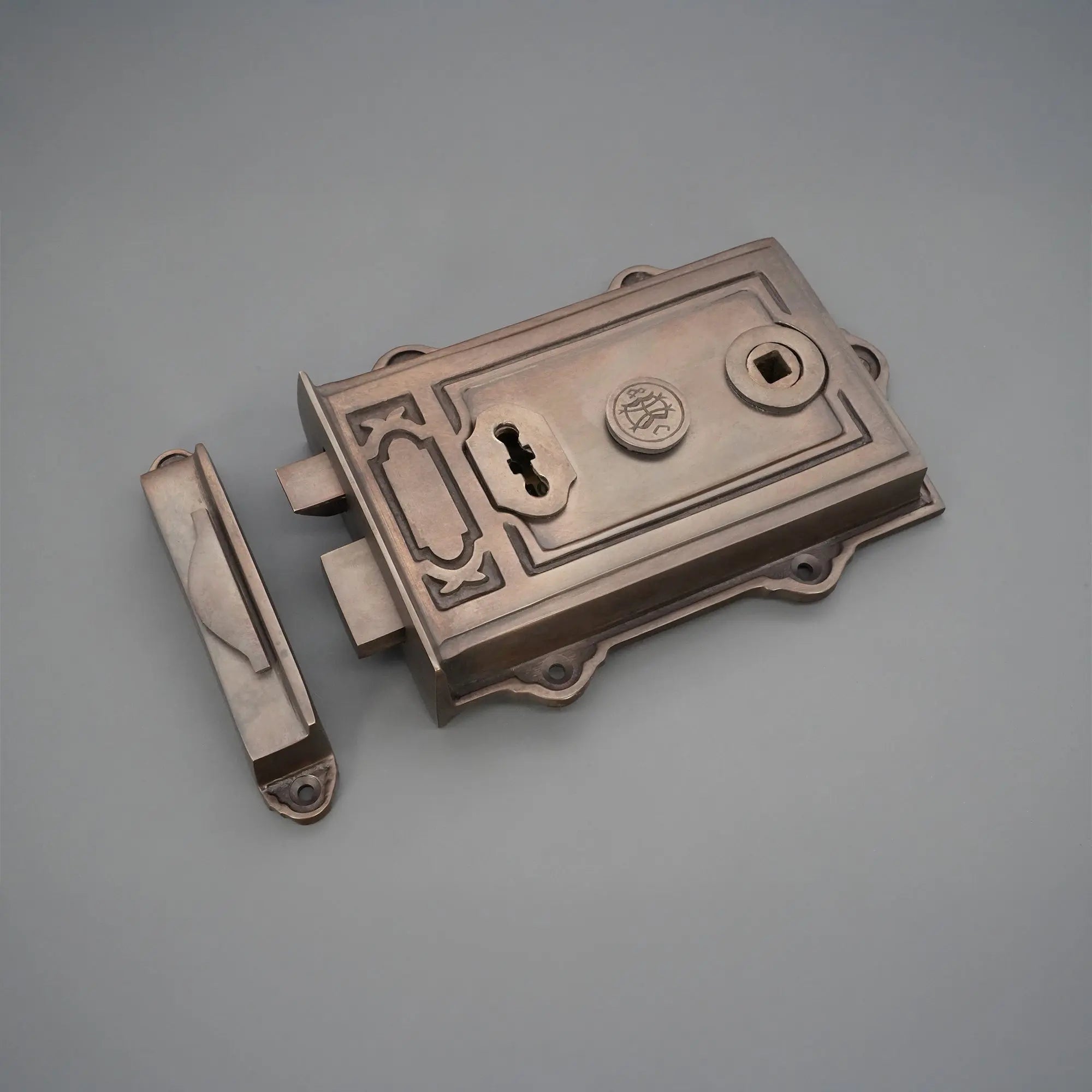 Davenport Rim Lock Aged Bronze Spira