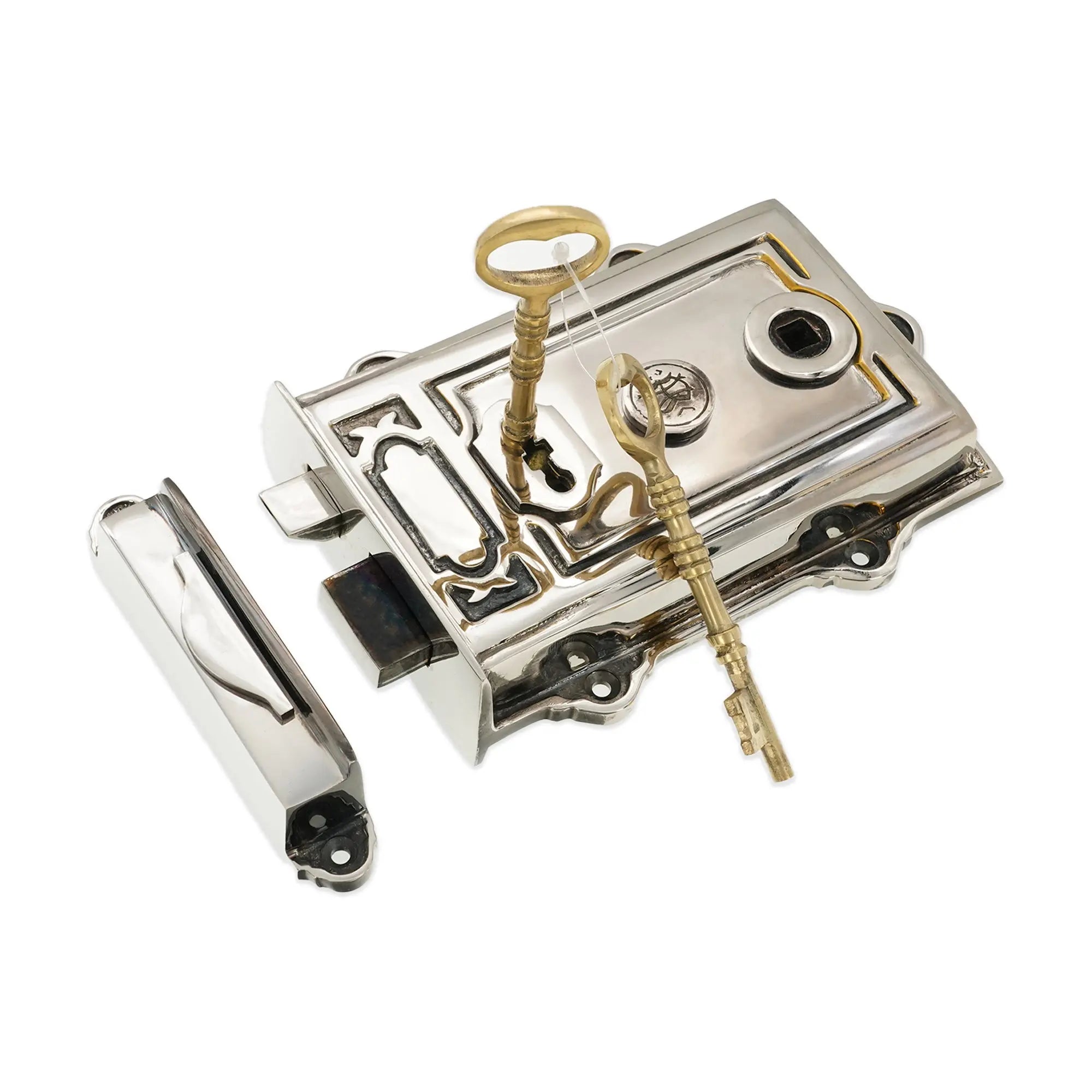 Davenport Rim Lock Aged Nickel Spira