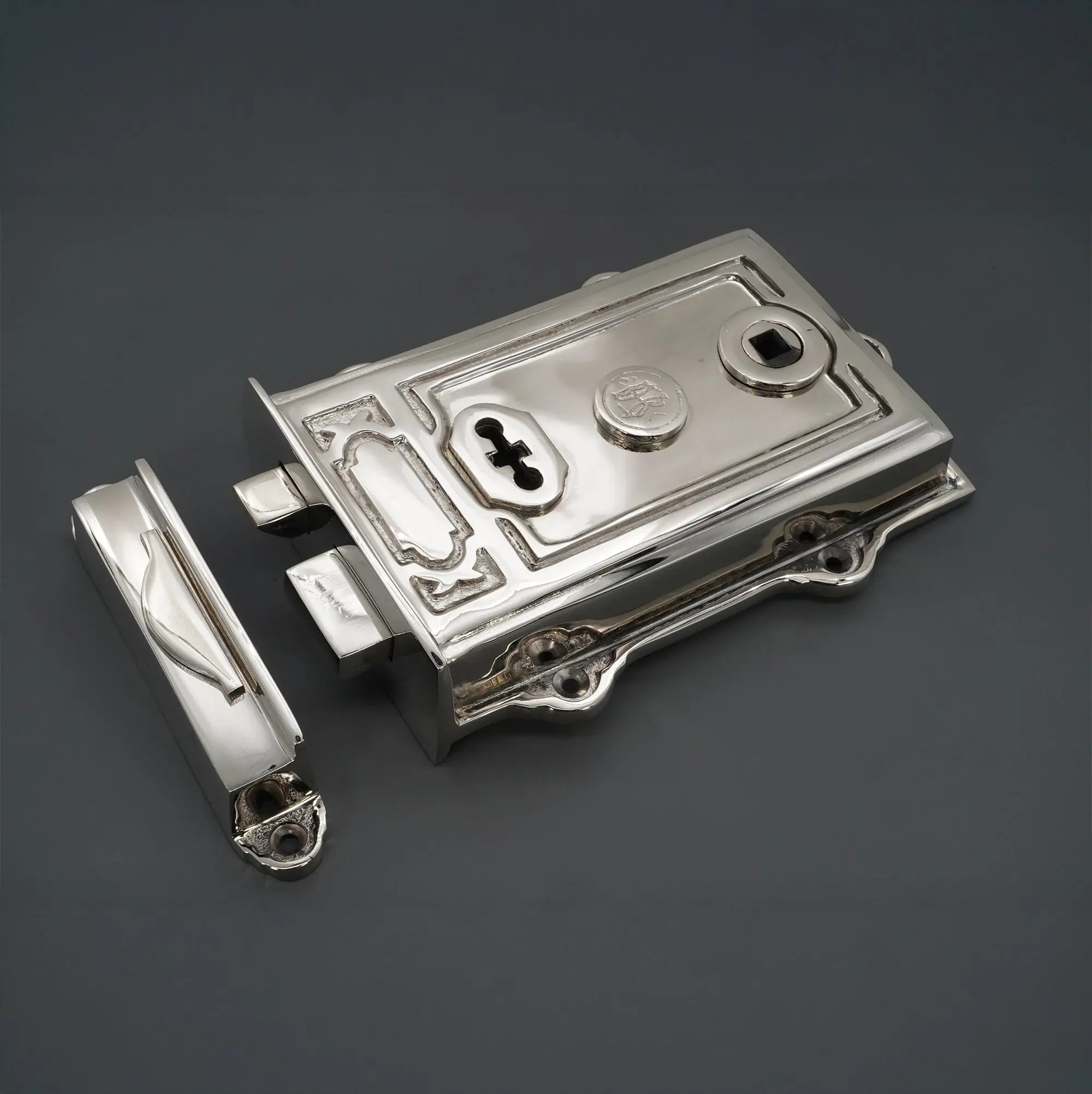 Davenport Rim Lock Polished Nickel Spira