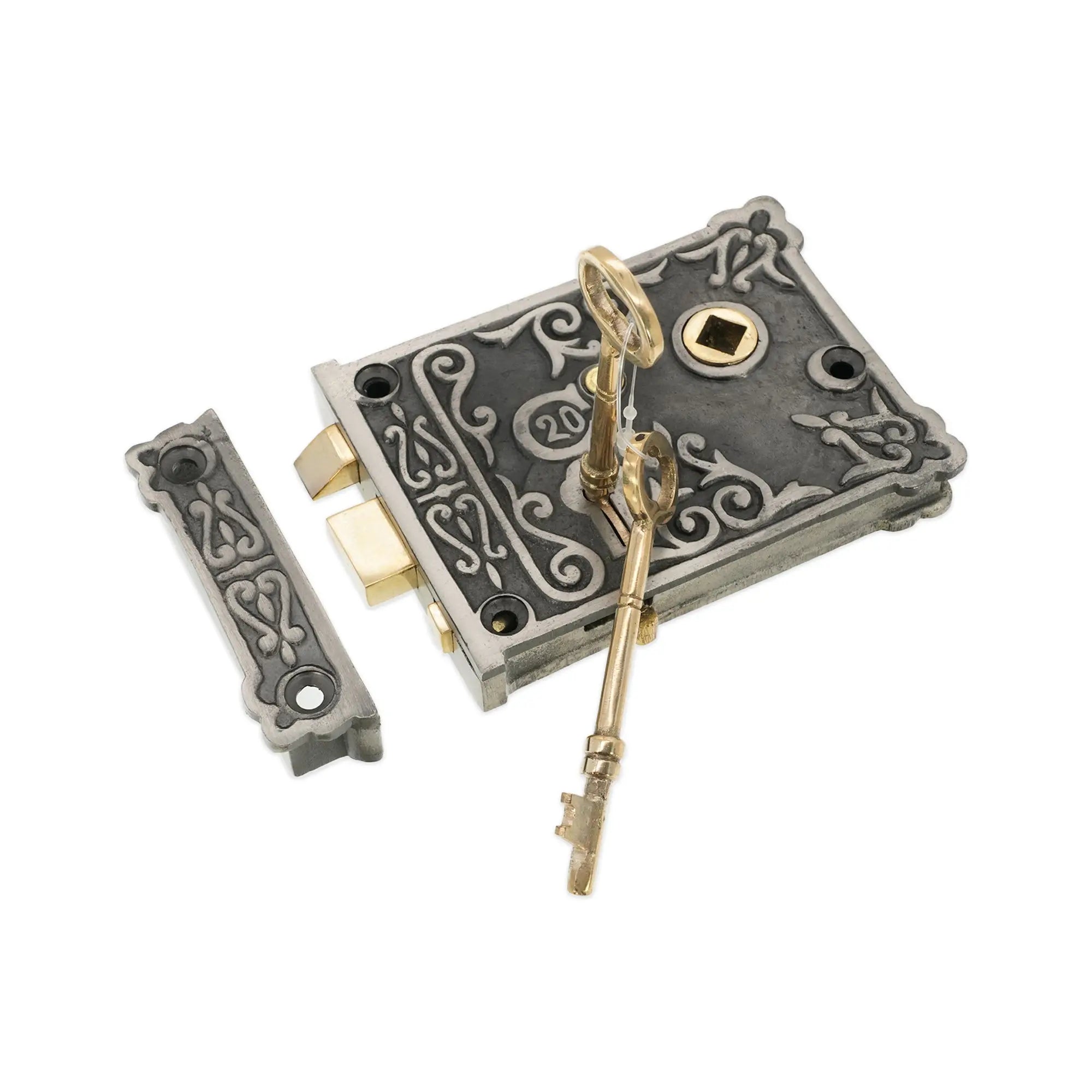 Floral Rim Lock Pewter Spira