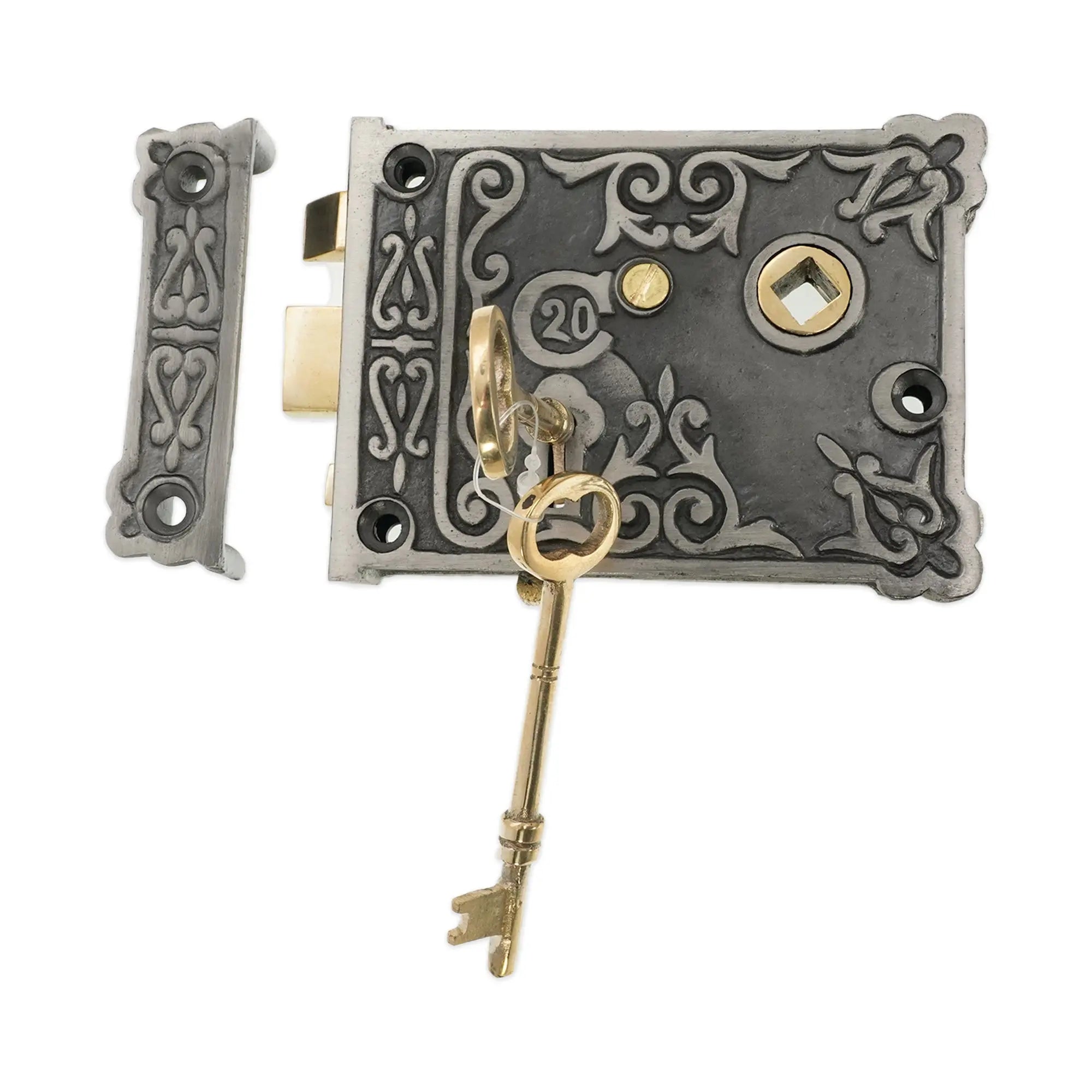 Floral Rim Lock Pewter Spira