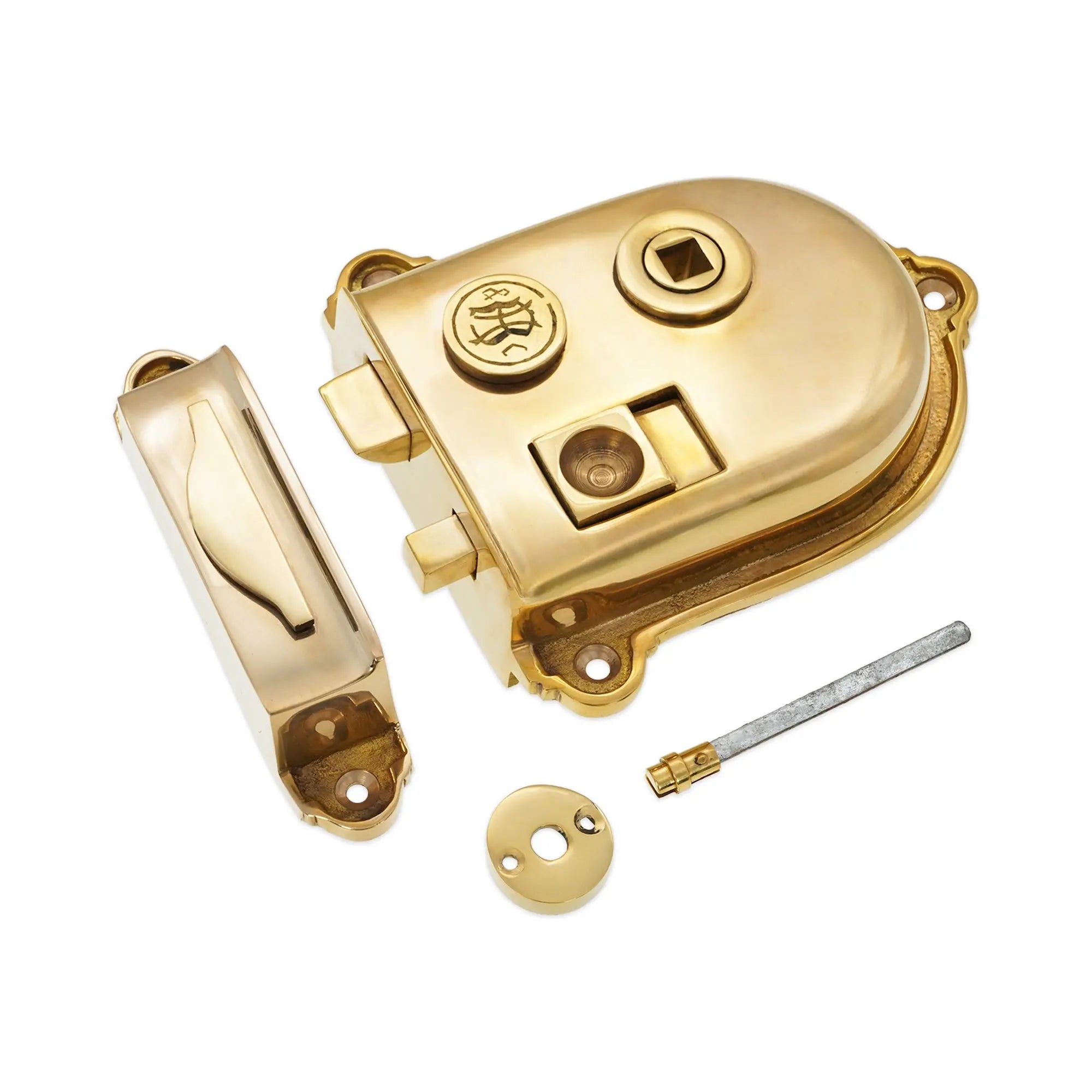 Cromwell Rim Latch Polished Brass Spira