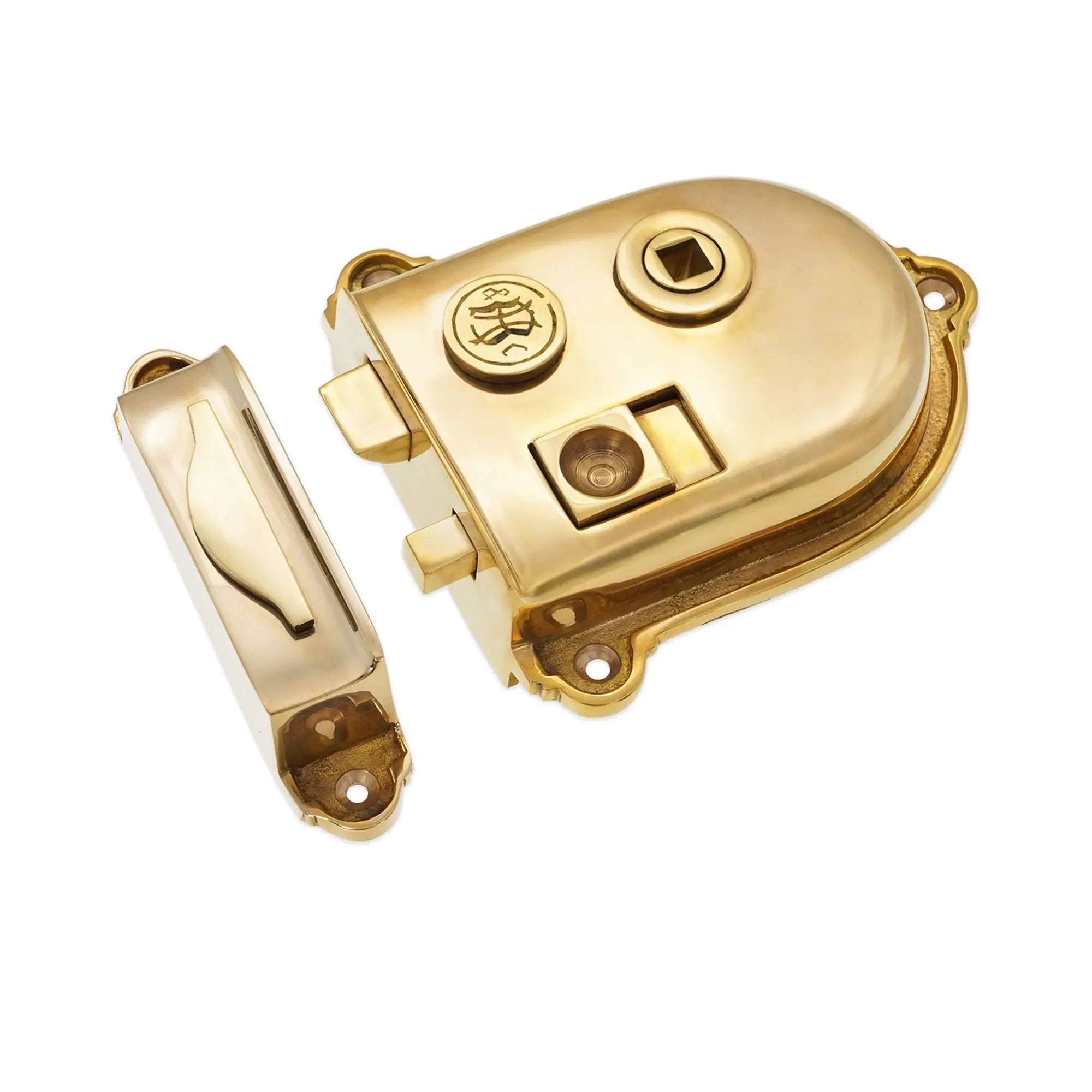 Cromwell Rim Latch Polished Brass Spira