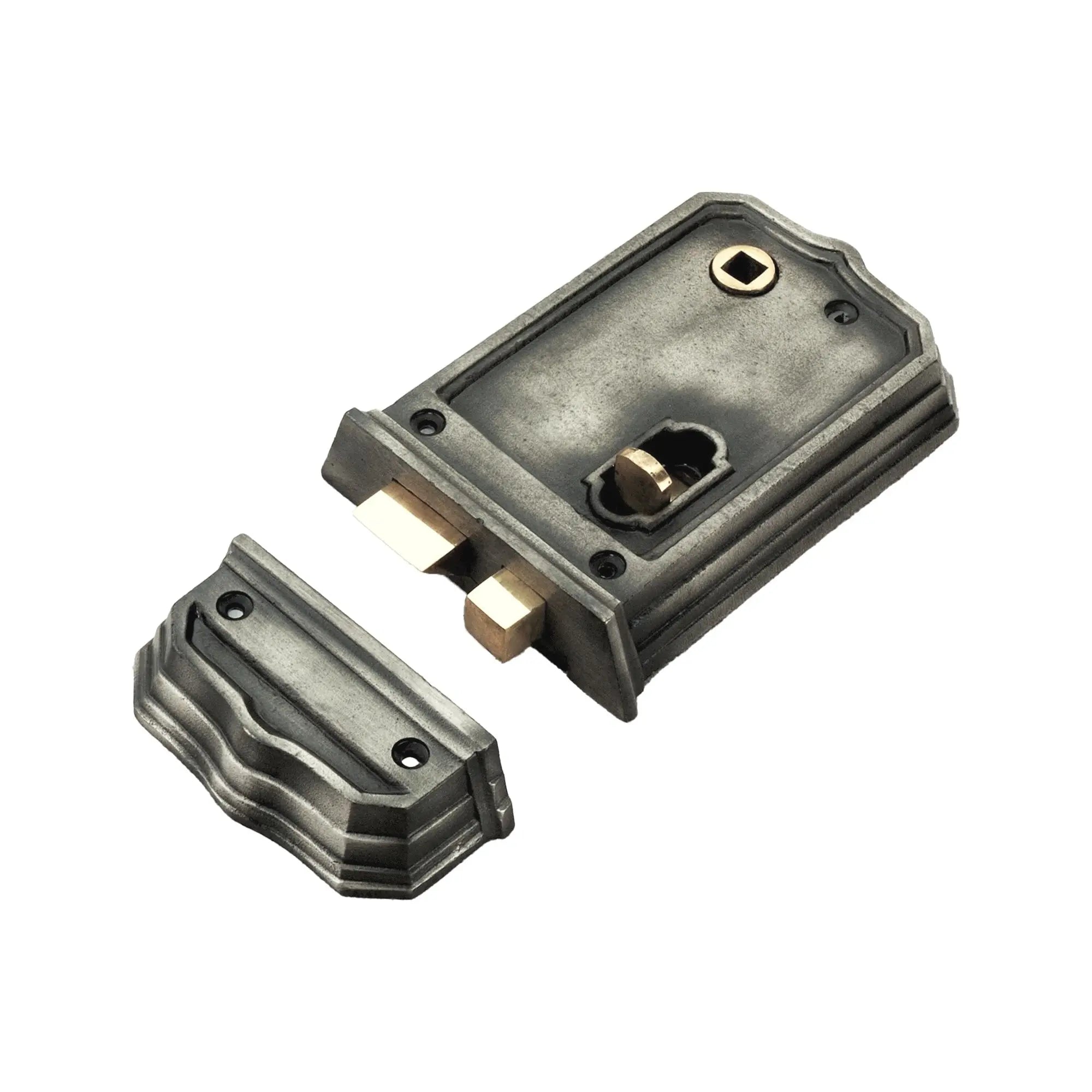 Gothic Rim Latch 125mm Pewter Spira
