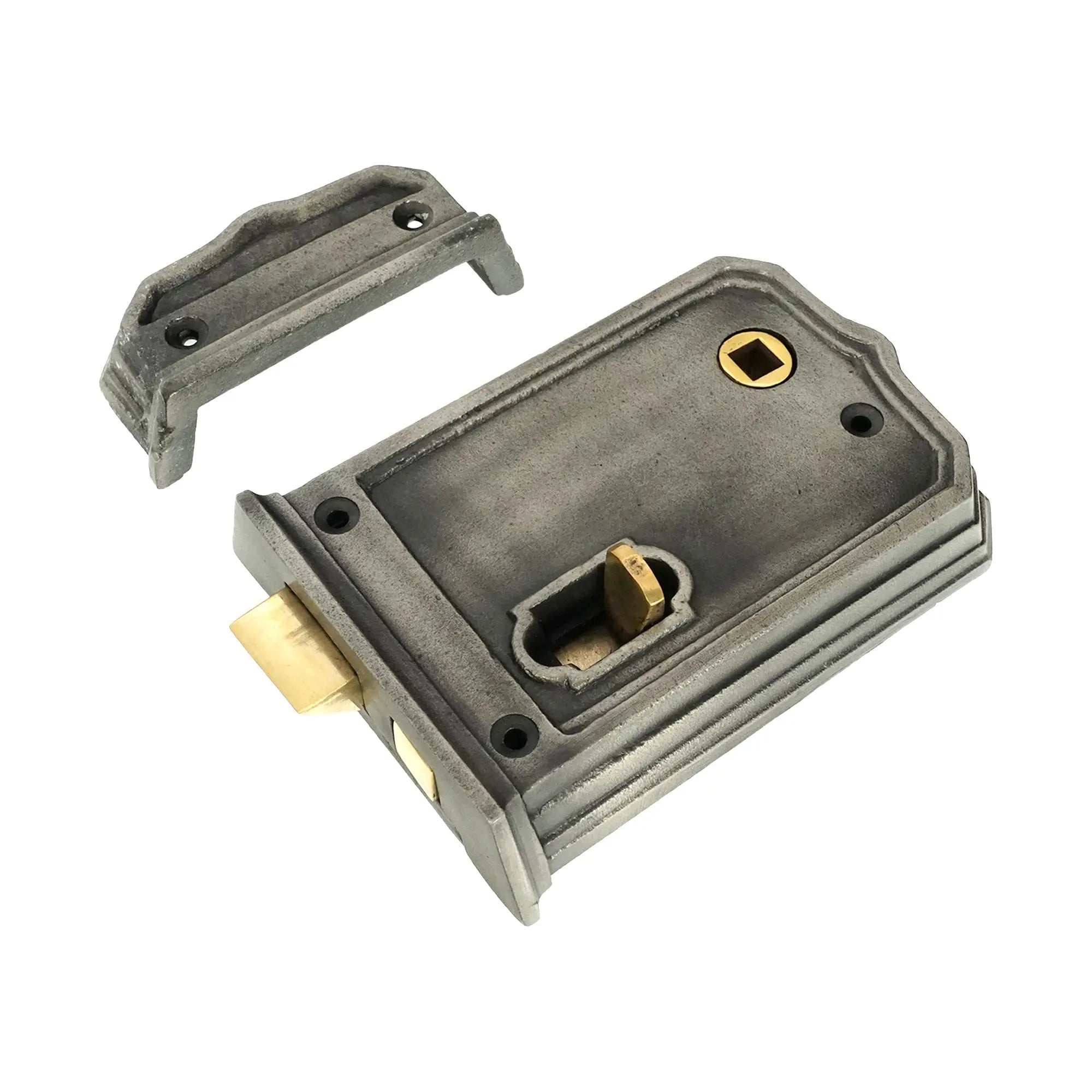 Gothic Rim Latch 125mm Pewter Spira