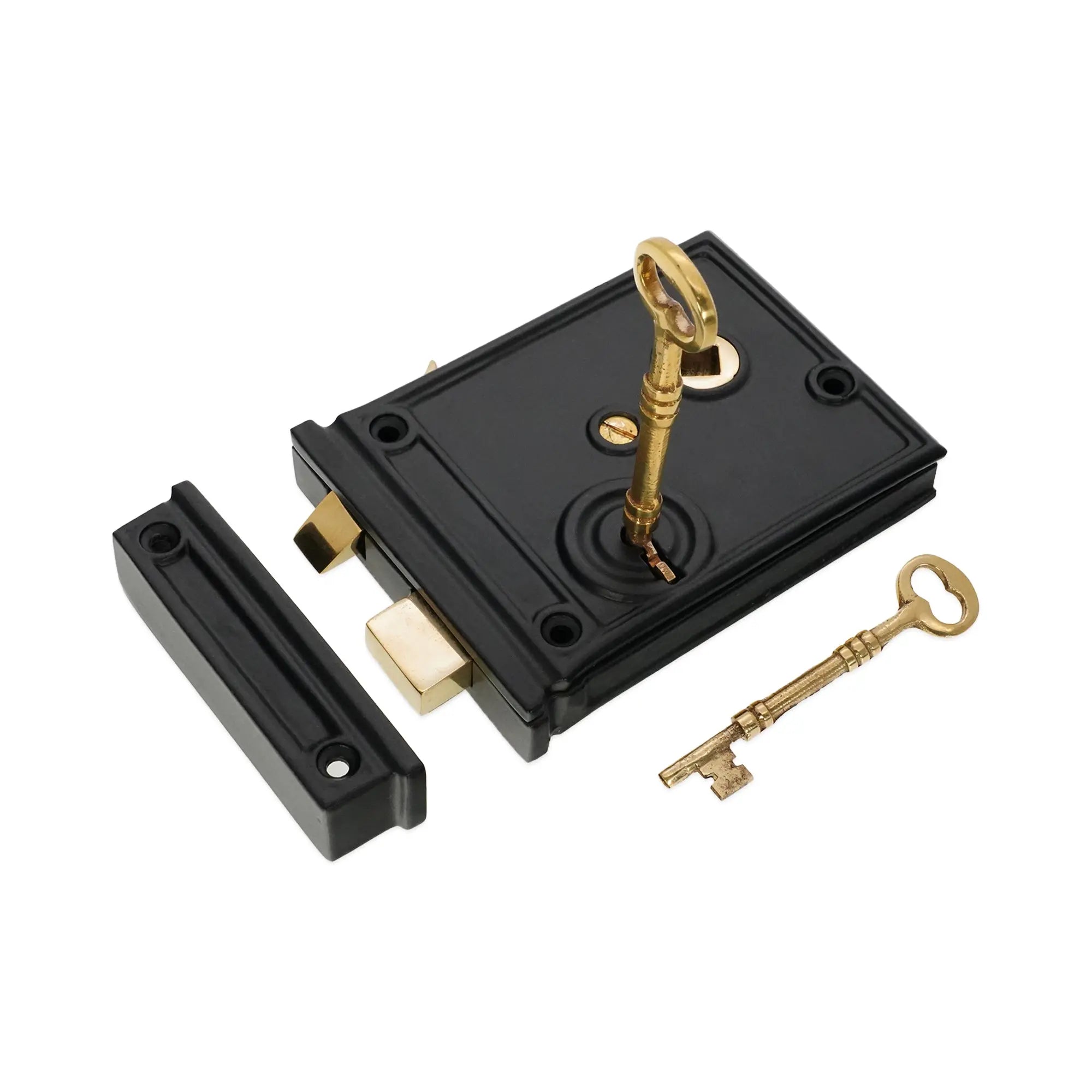 Horizontal Rim Lock Black Spira