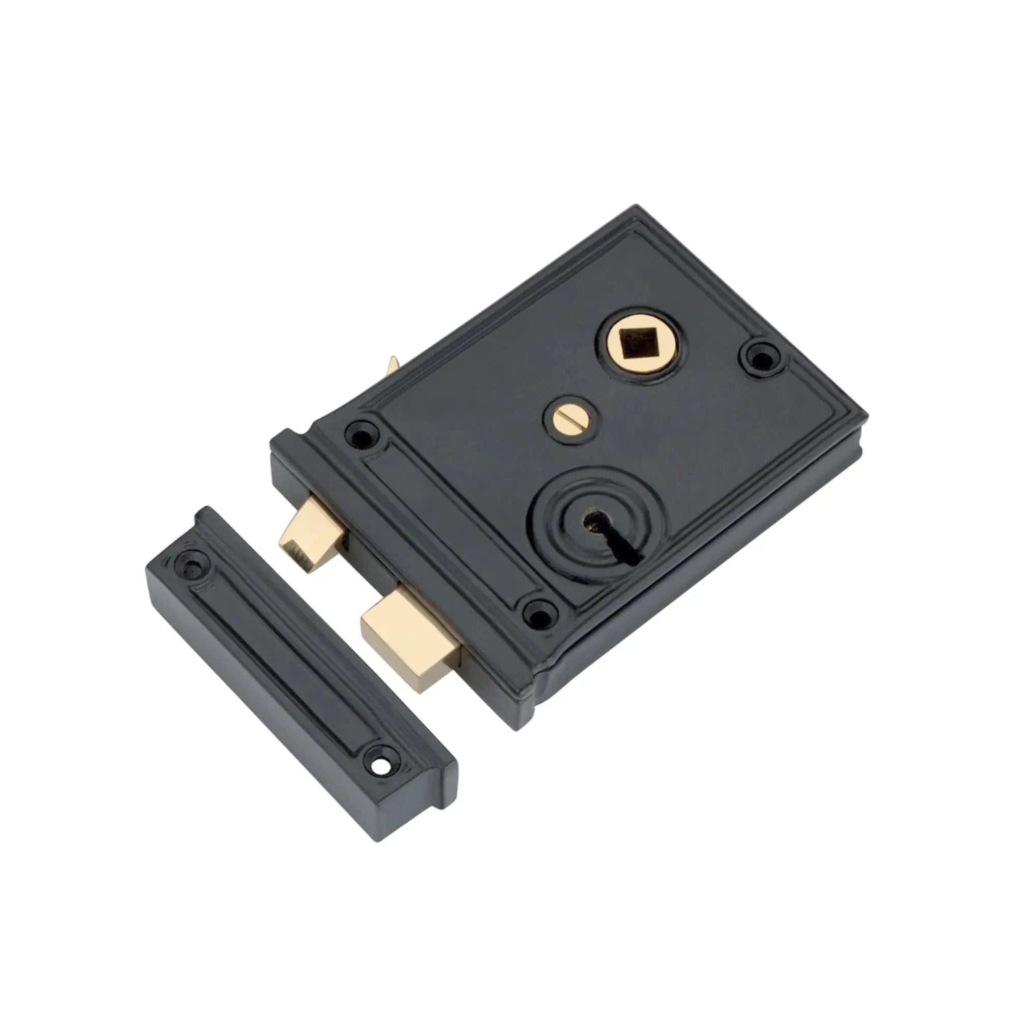 Horizontal Rim Lock Black Spira