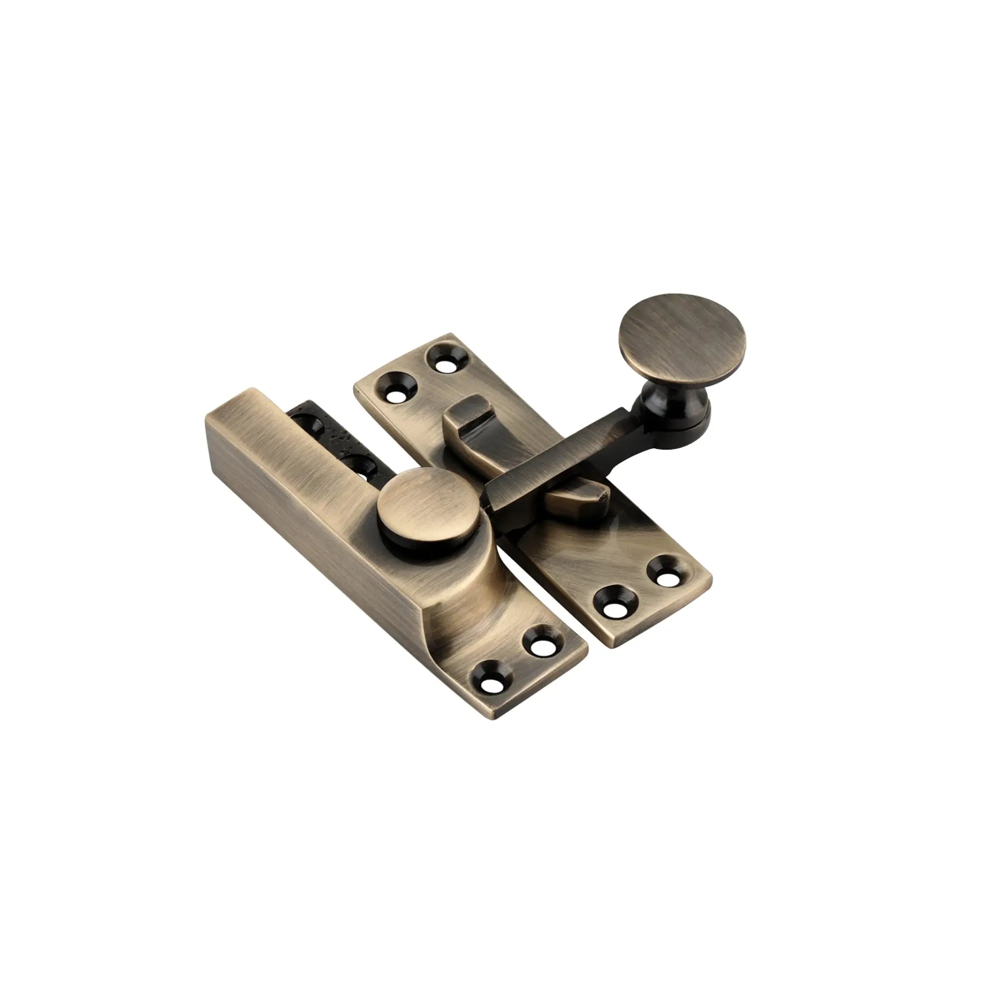 Quadrant Sliding Arm Fastener Antique Brass Spira