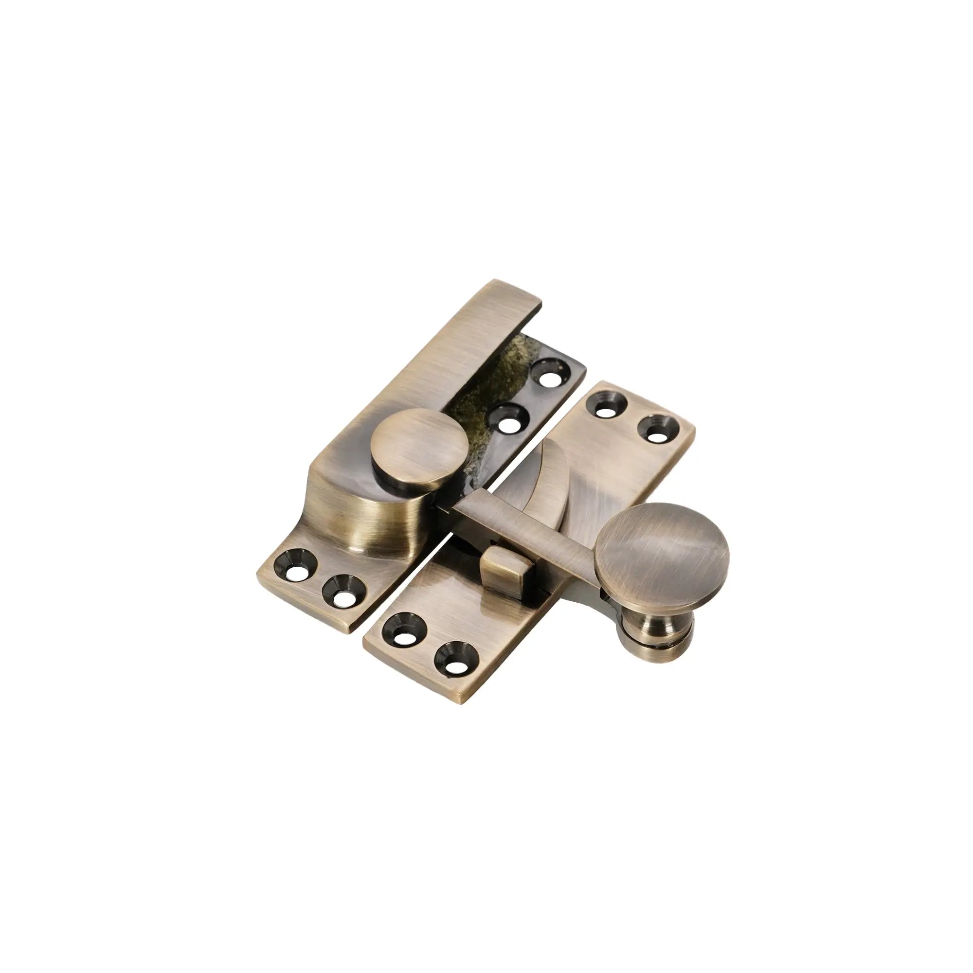 Quadrant Sliding Arm Fastener Antique Brass Spira