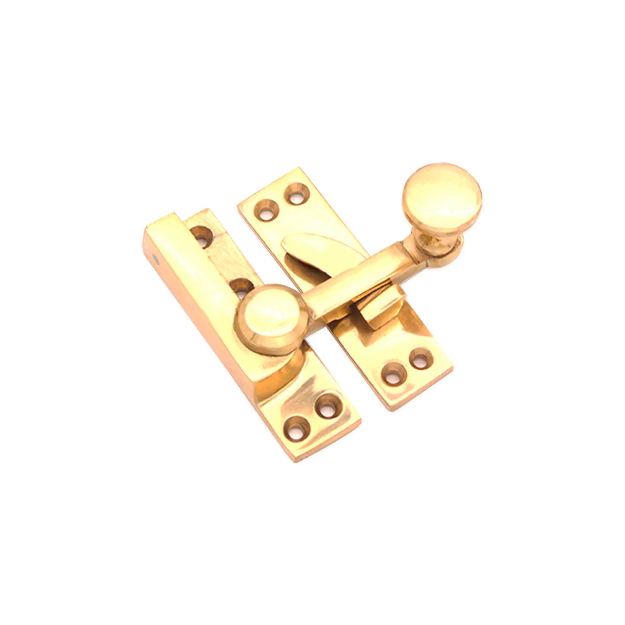 Quadrant Sliding Arm Fastener Polished Brass Spira