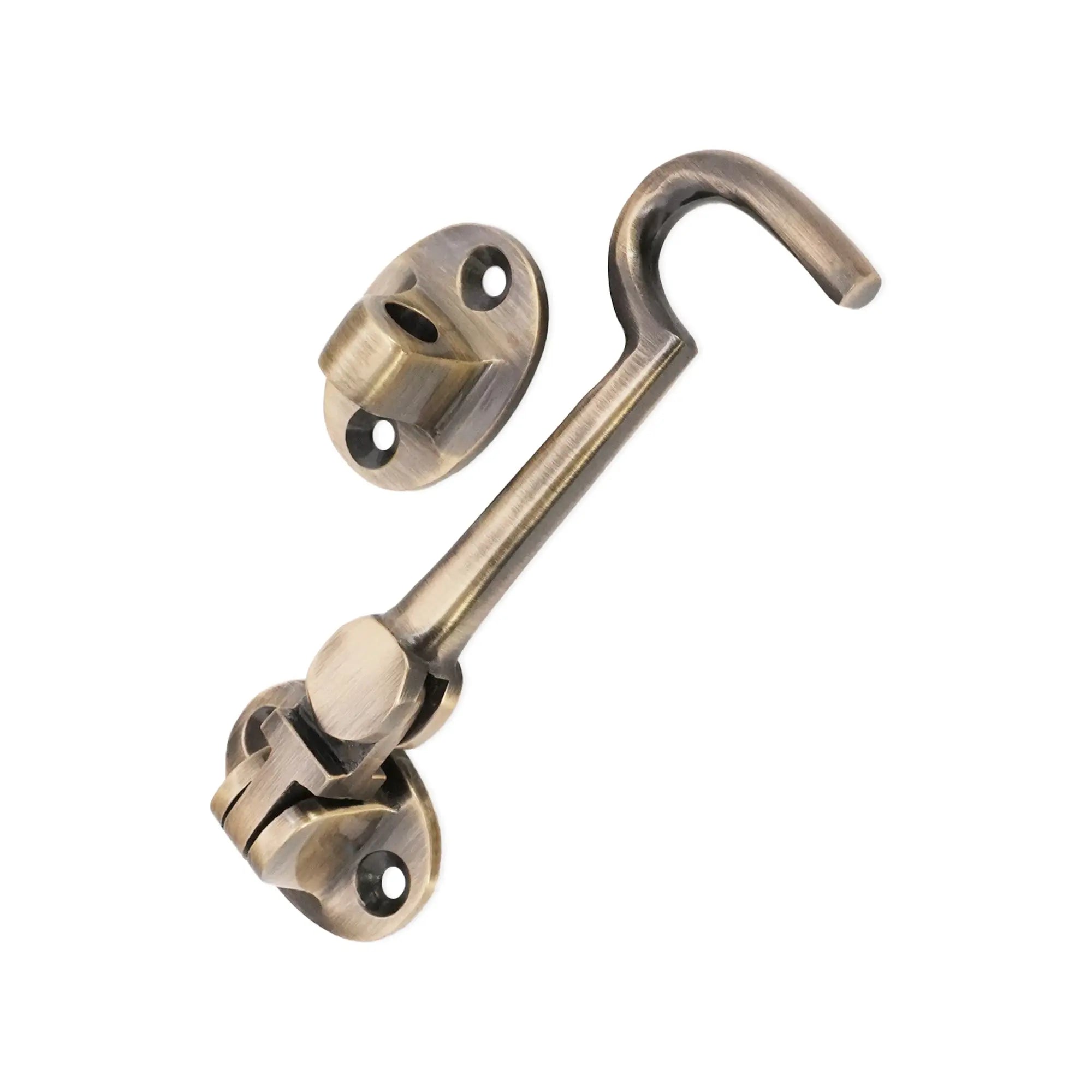 Silent Cabin Hook 4" - 100mm Antique Brass Spira