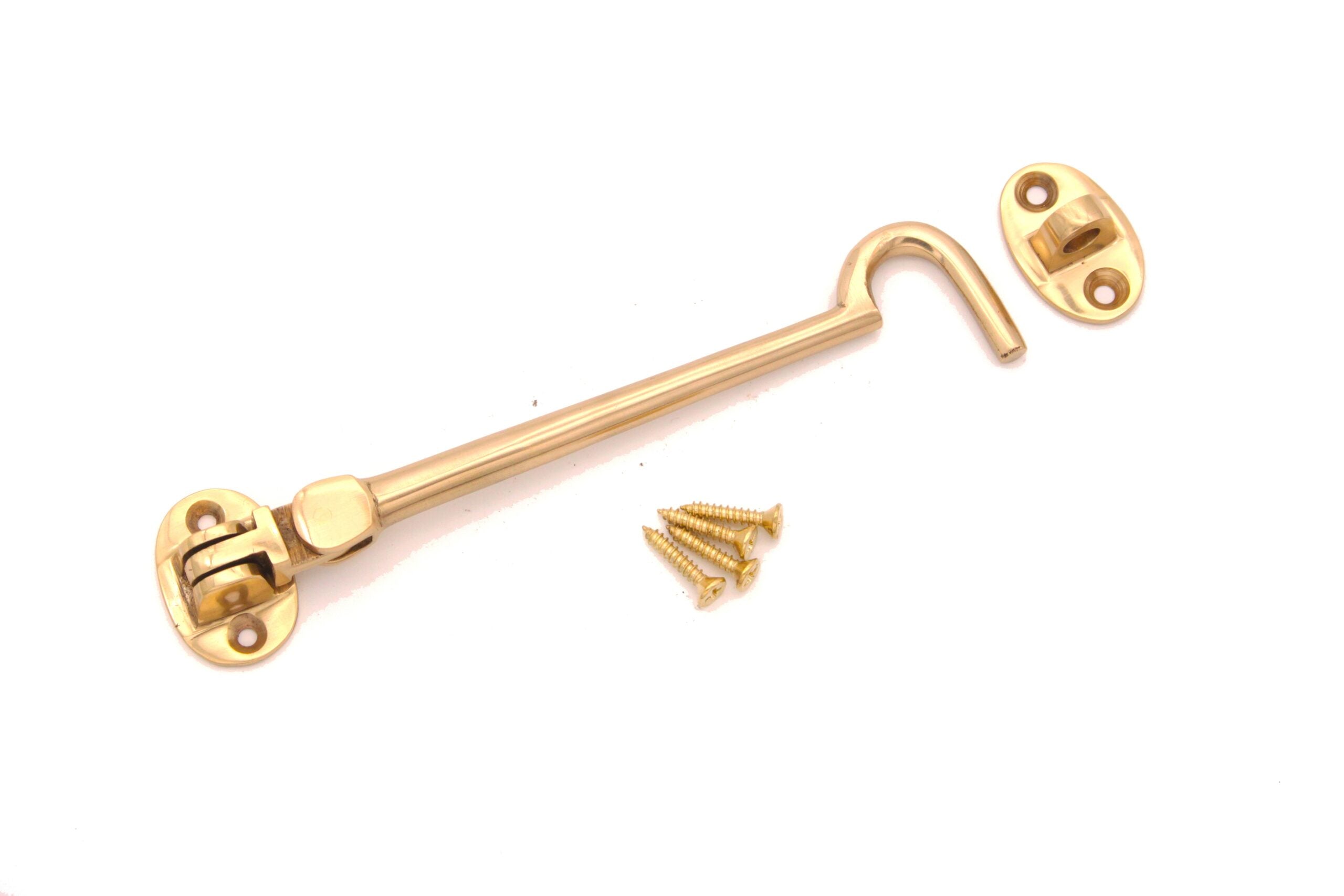 Silent Cabin Hook 6" - 150mm Polished Brass