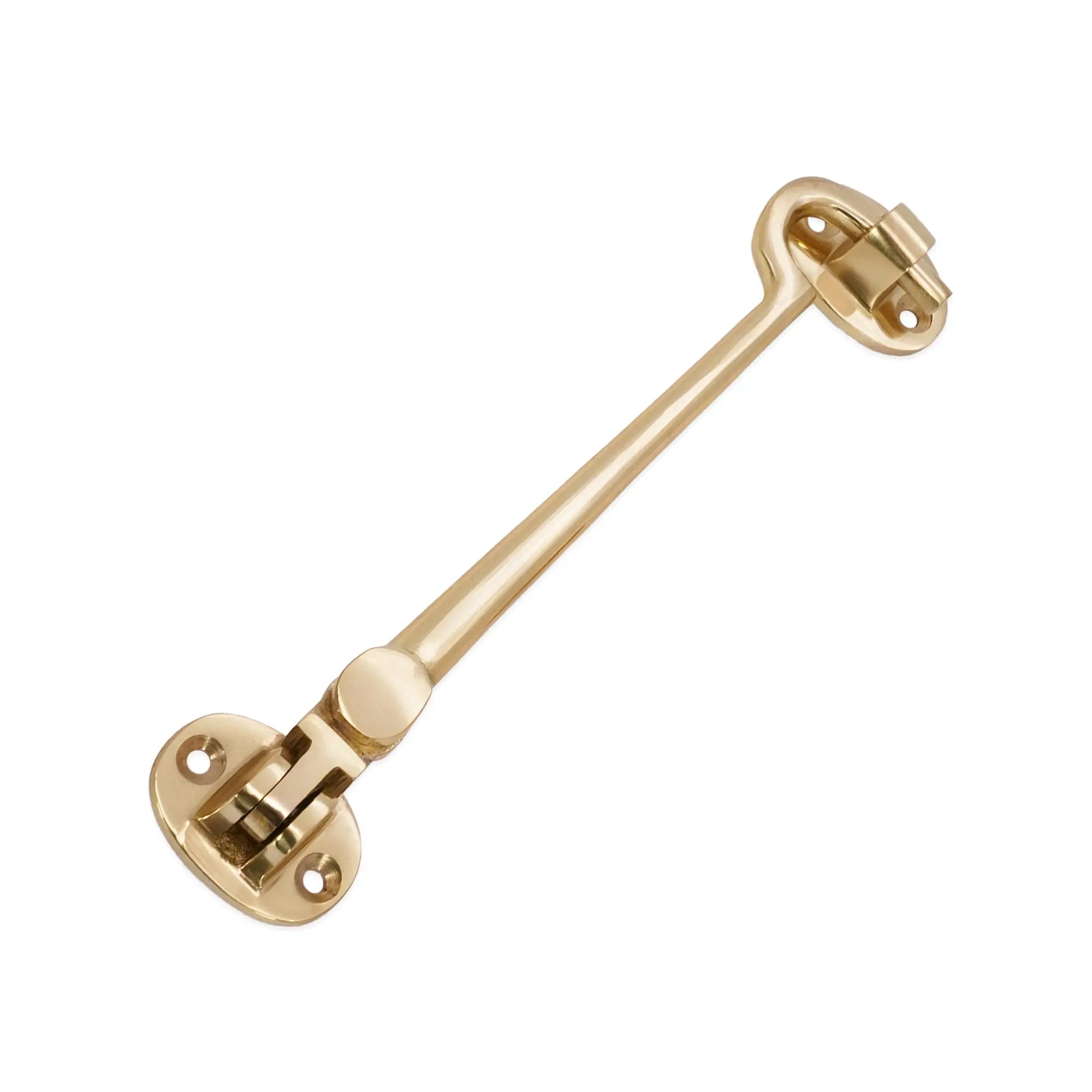 Silent Cabin Hook 6" - 150mm Polished Brass Spira