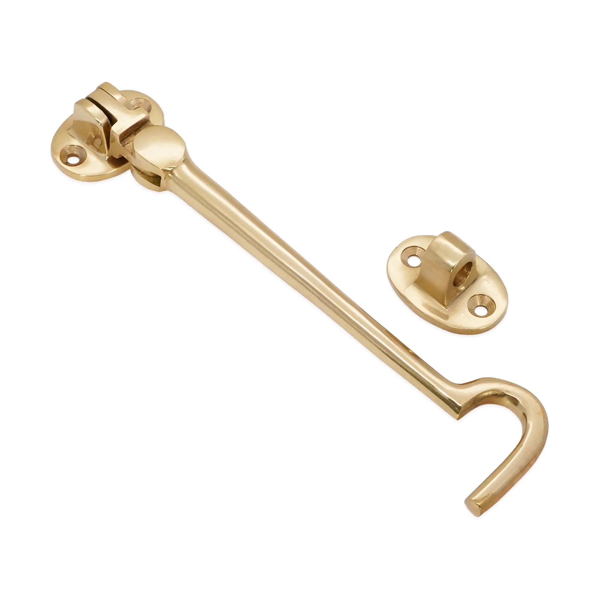 Silent Cabin Hook 6" - 150mm Polished Brass Spira