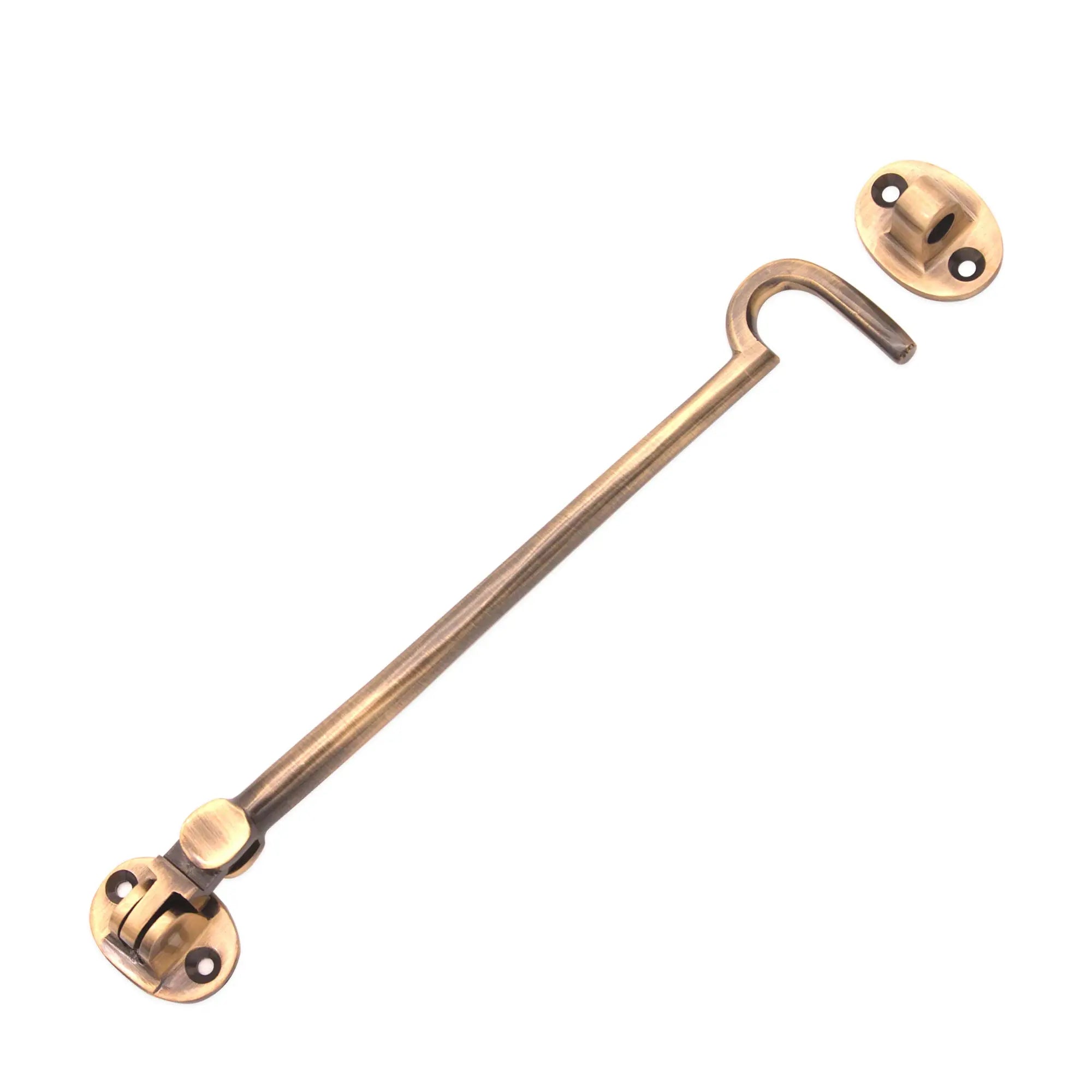 Silent Cabin Hook 8" - 200mm Antique Brass Spira