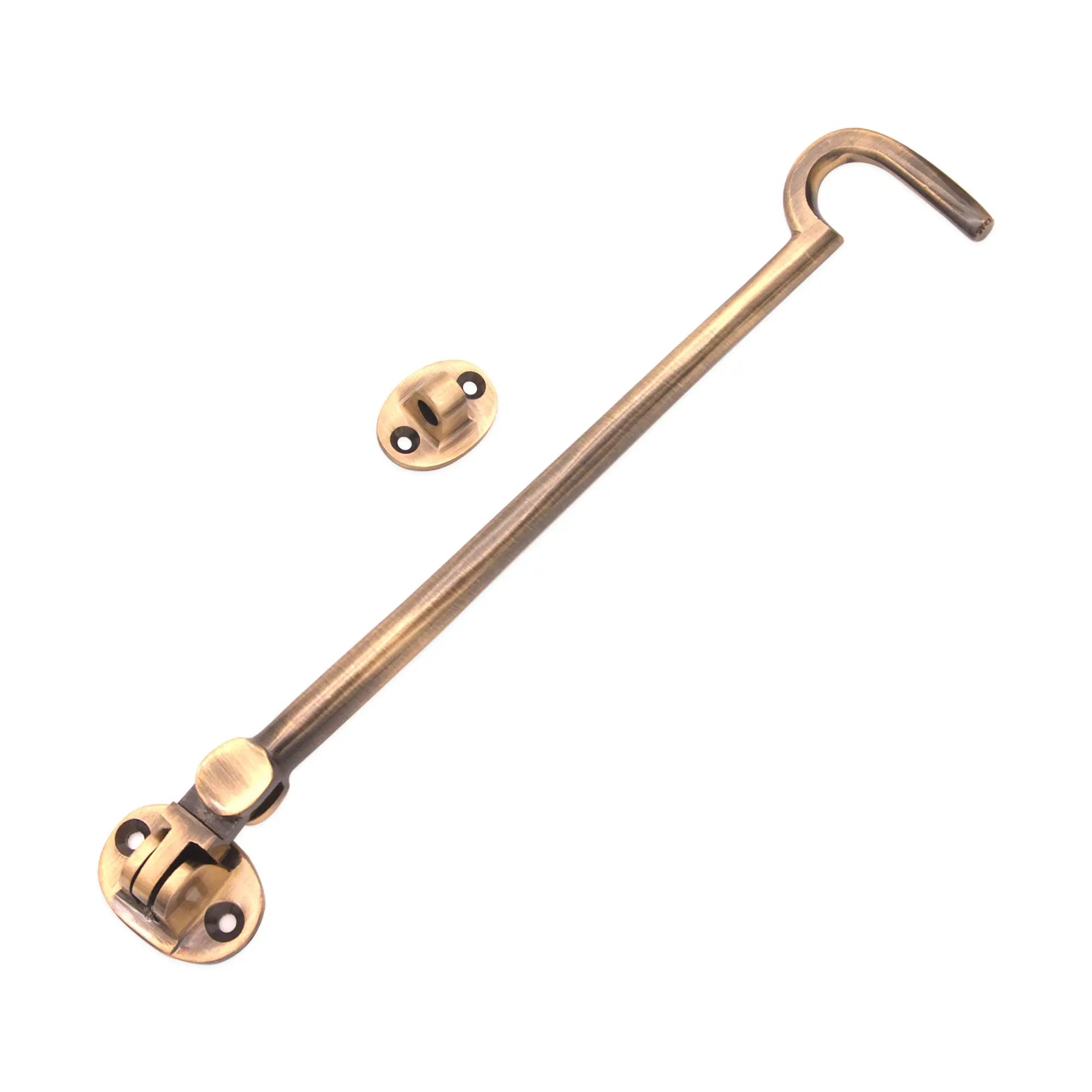 Silent Cabin Hook 8" - 200mm Antique Brass Spira