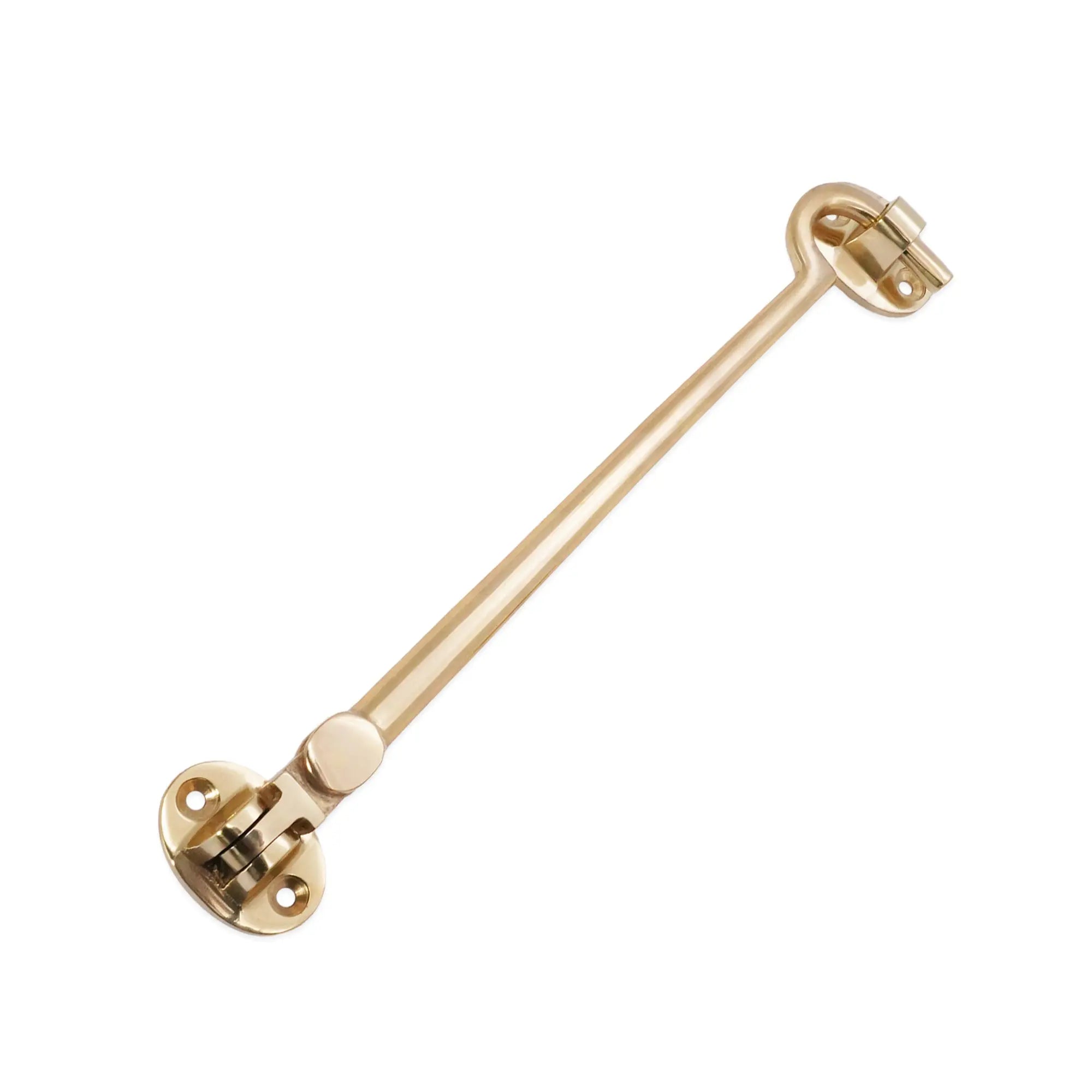 Silent Cabin Hook 8" - 200mm Polished Brass Spira