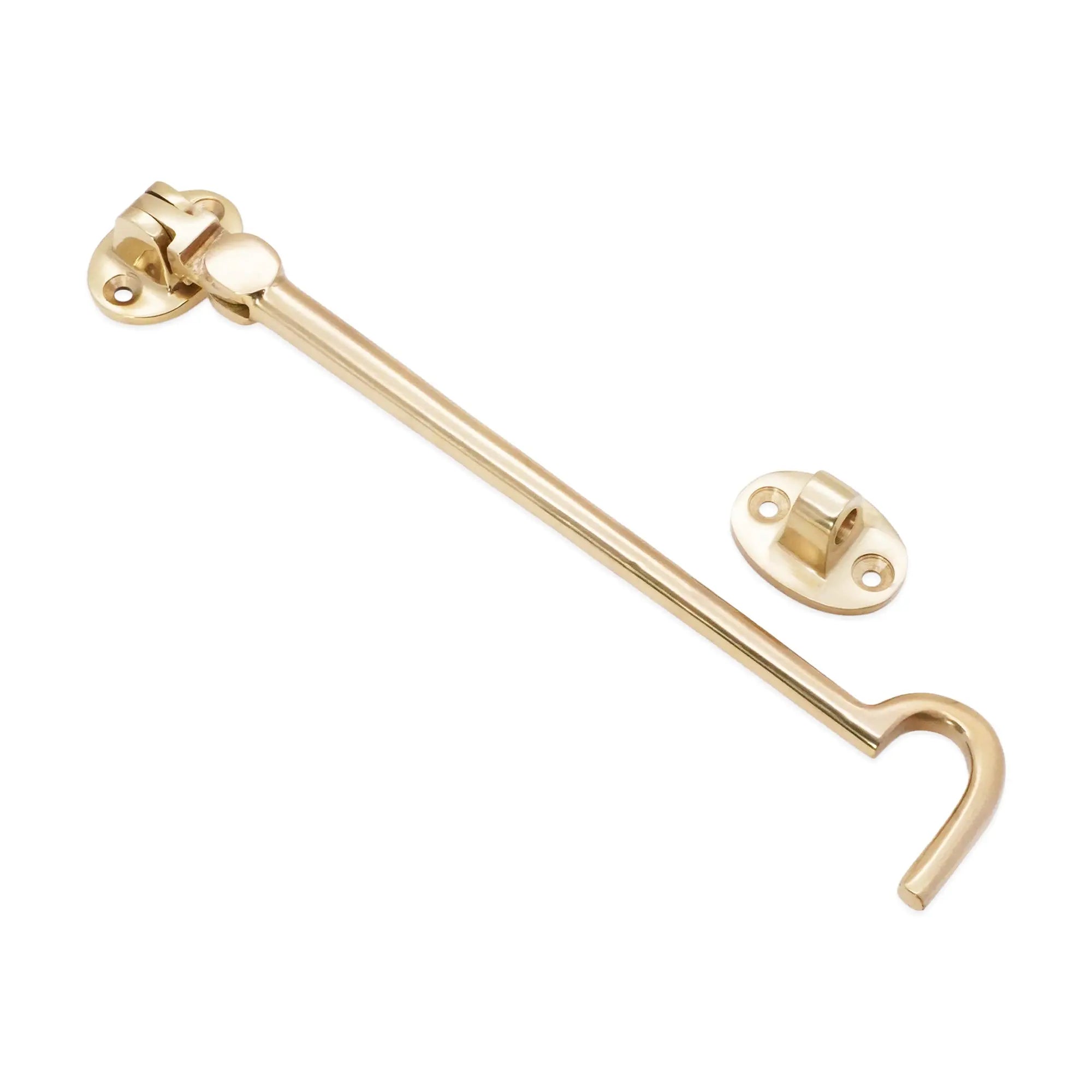 Silent Cabin Hook 8" - 200mm Polished Brass Spira