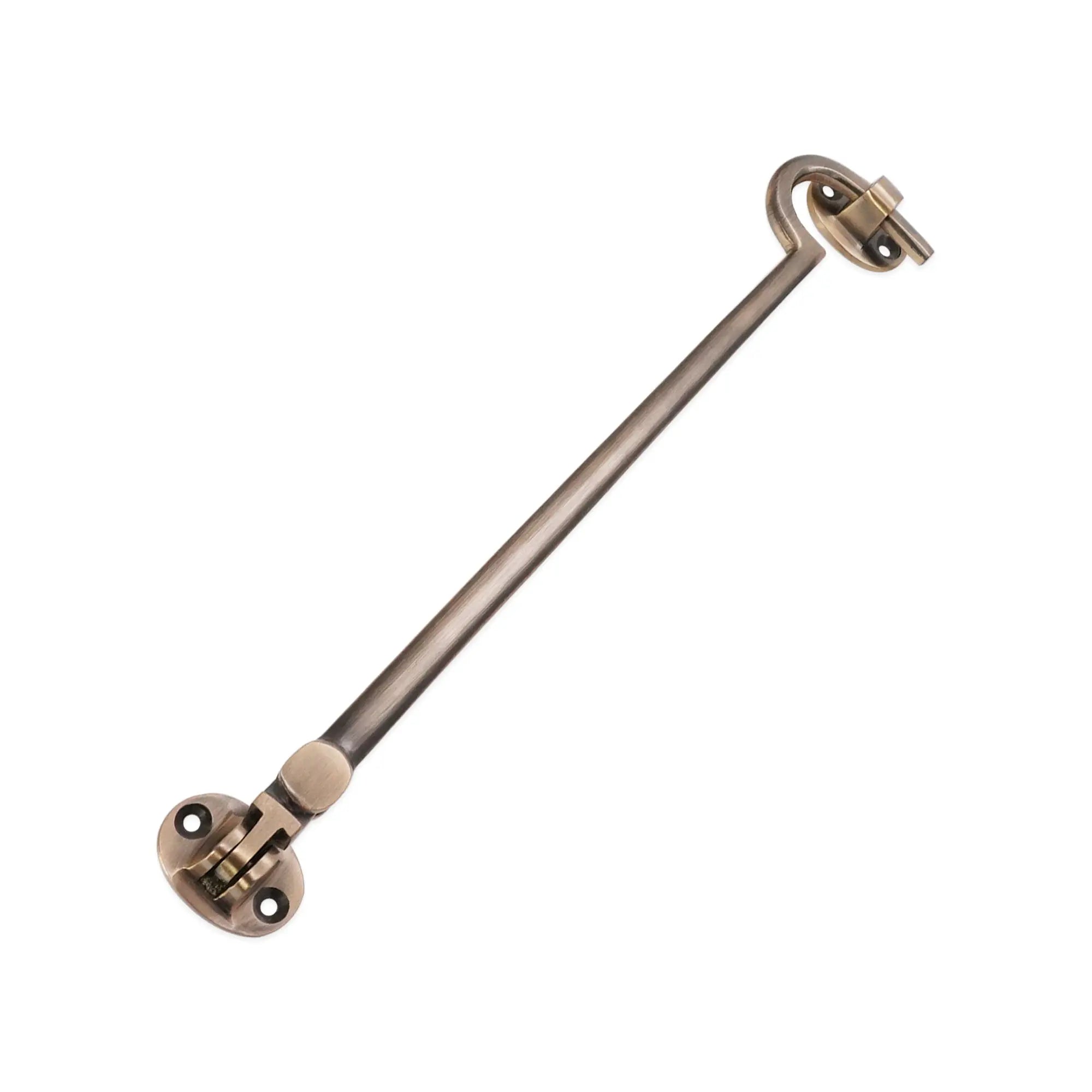 Silent Cabin Hook 10" - 250mm Antique Brass Spira
