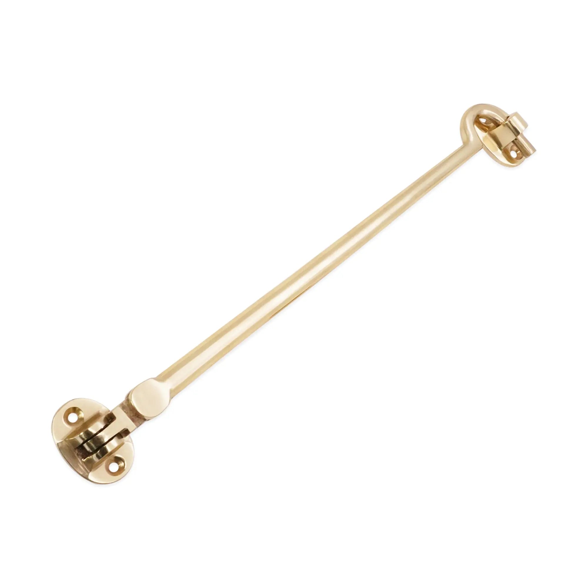 Silent Cabin Hook 10" - 250mm Polished Brass Spira