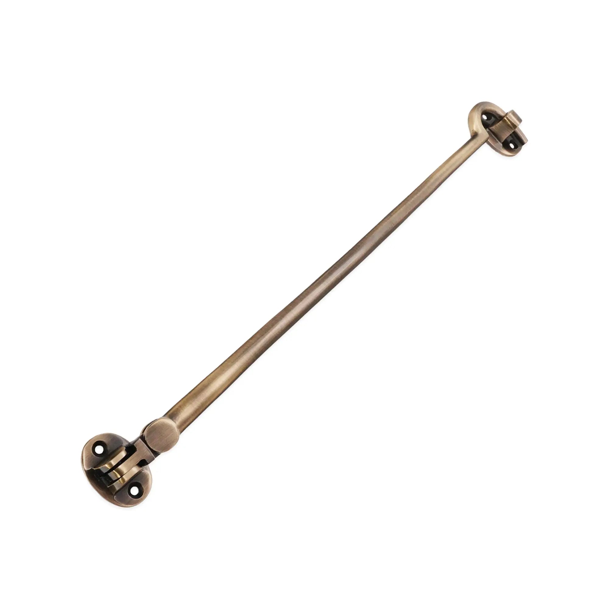 Silent Cabin Hook 12" - 300mm Antique Brass Spira