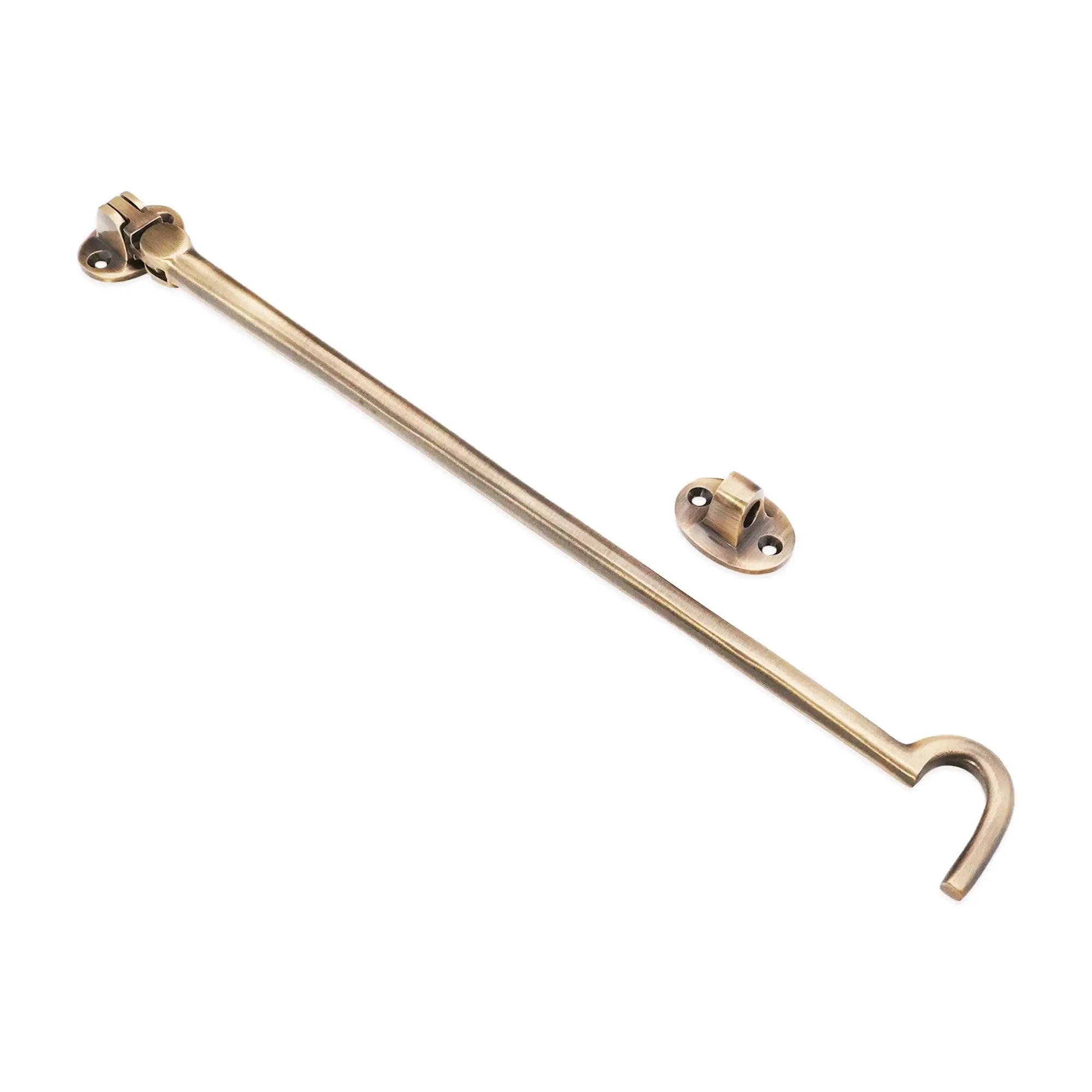 Silent Cabin Hook 12" - 300mm Antique Brass Spira