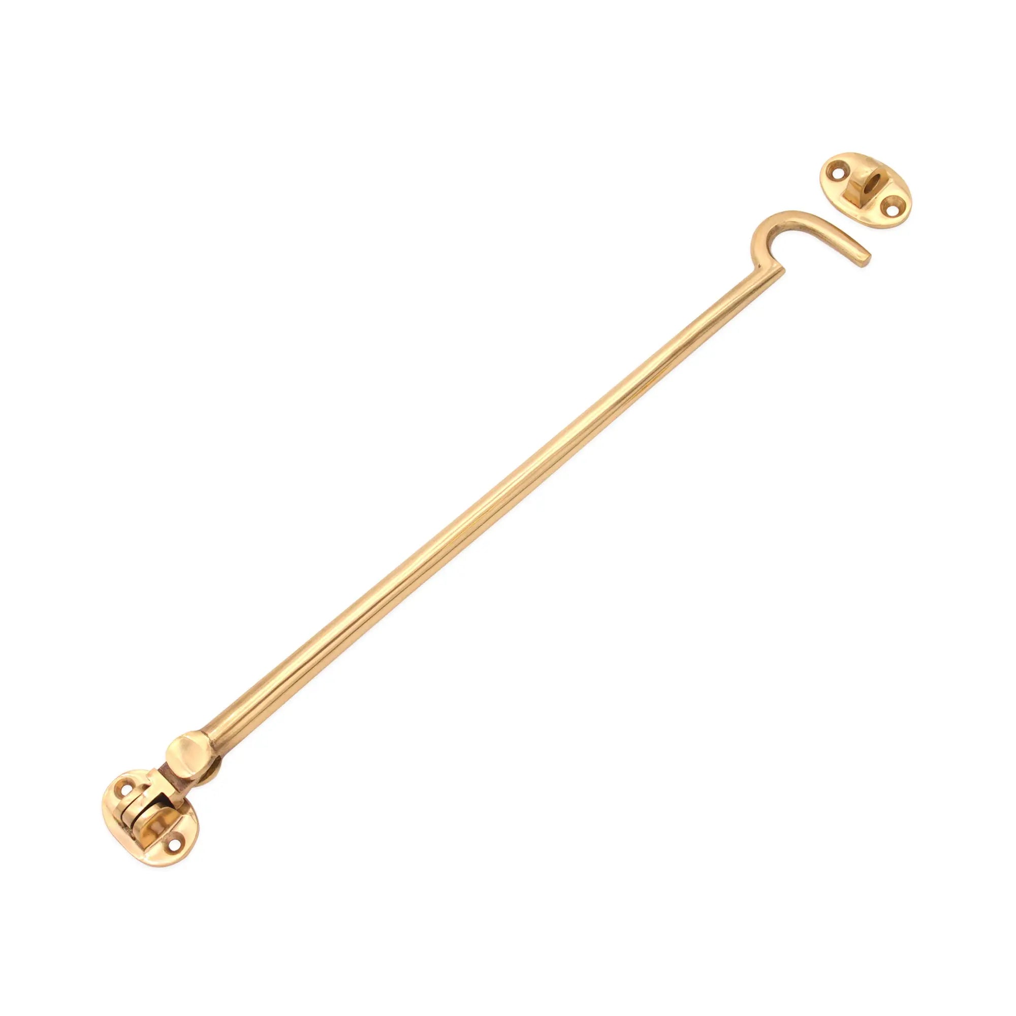 Silent Cabin Hook 12" - 300mm Polished Brass Spira