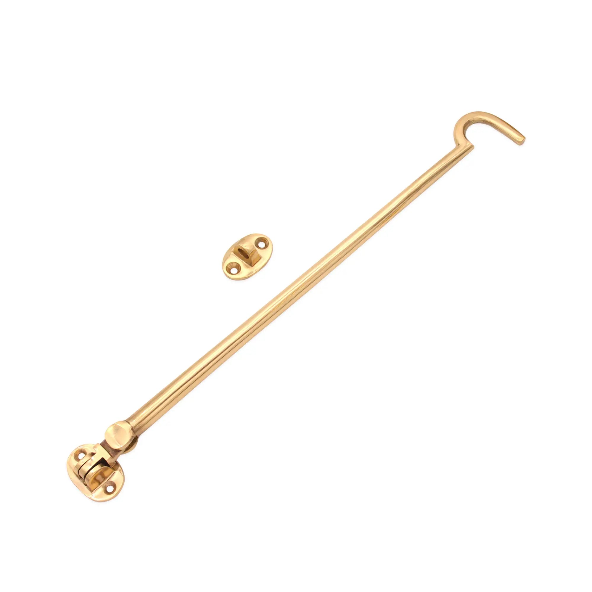 Silent Cabin Hook 12" - 300mm Polished Brass Spira